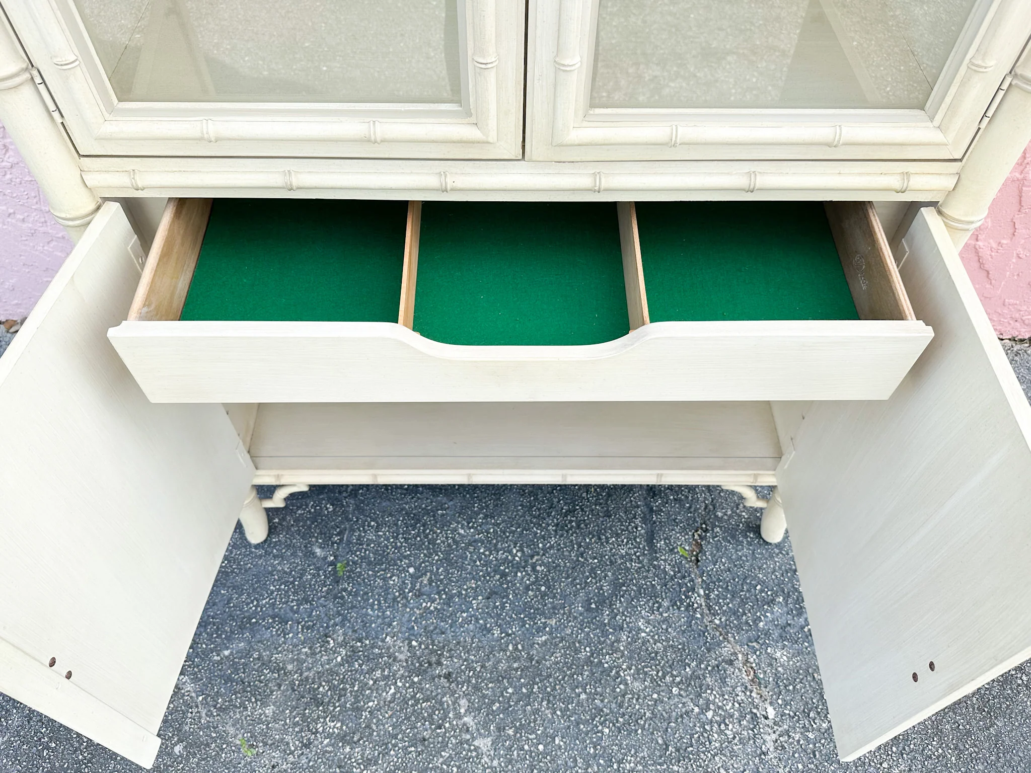 Faux Bamboo Cabinet - Image 5