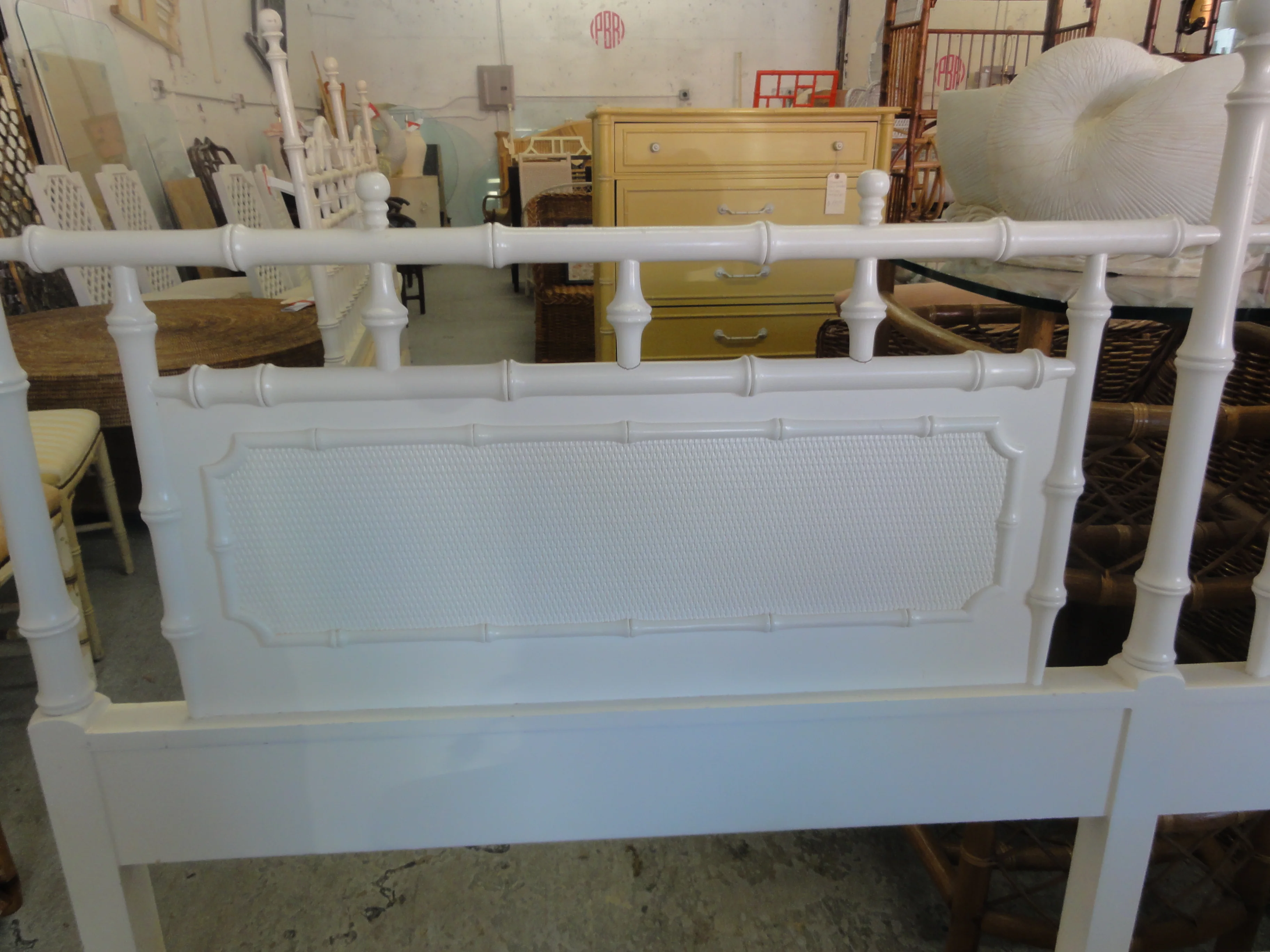 Faux Bamboo & Cane King Headboard - Image 4