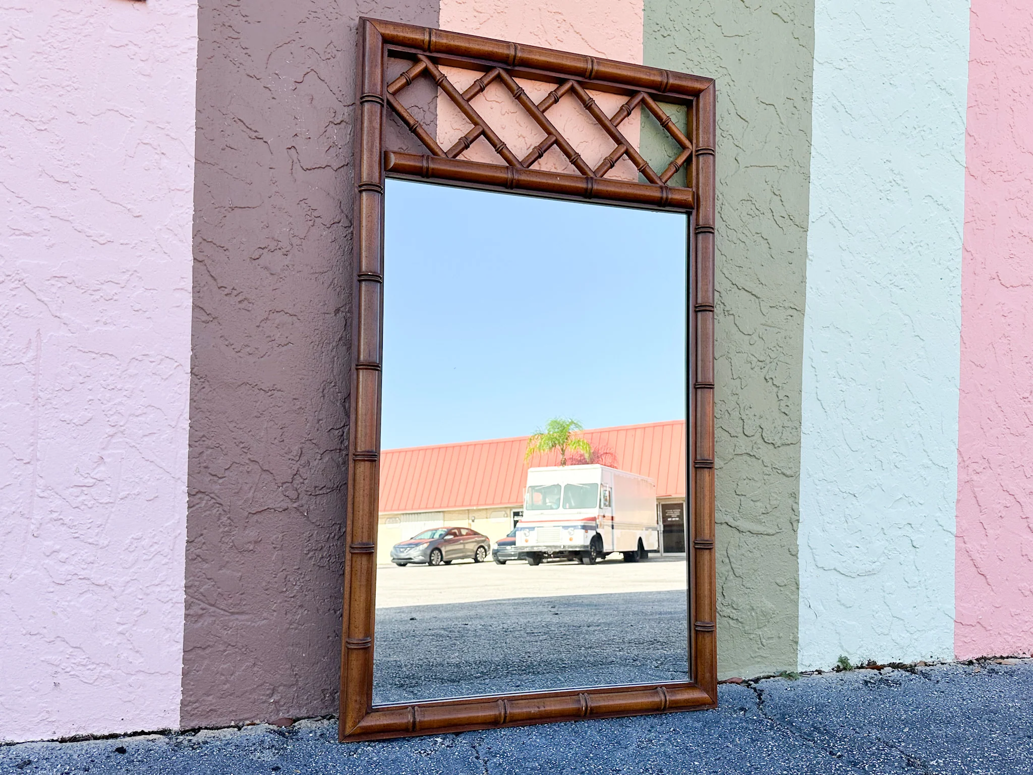 Faux Bamboo Chippendale Mirror - Image 7