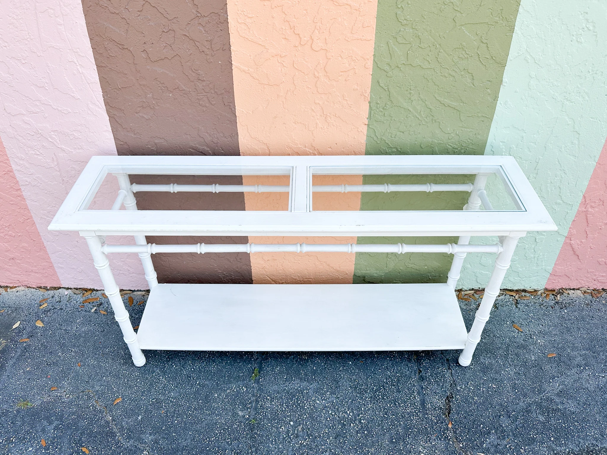Palm Beach Chic Faux Bamboo Console - Image 4