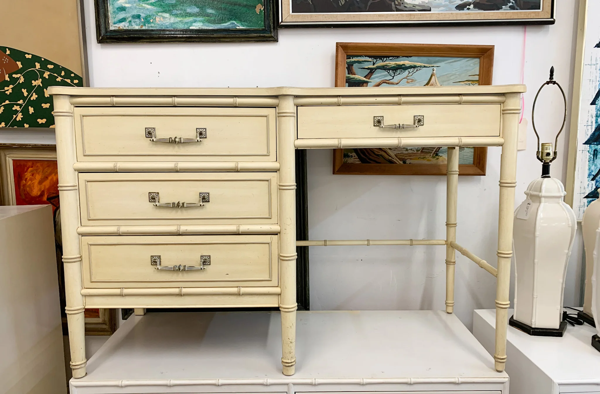 Faux Bamboo Desk