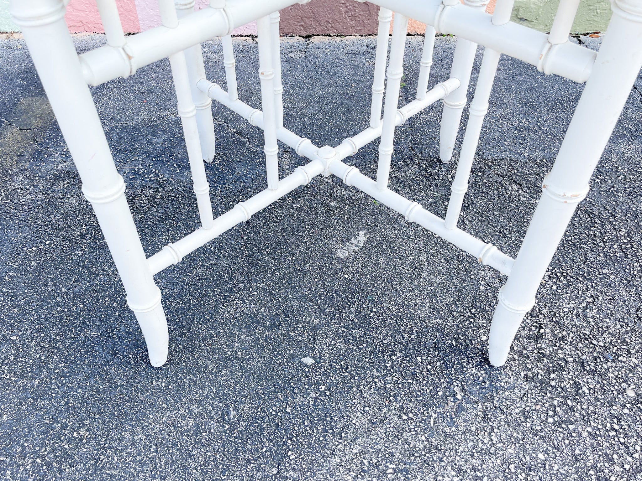 Faux Bamboo Game Table - Image 7