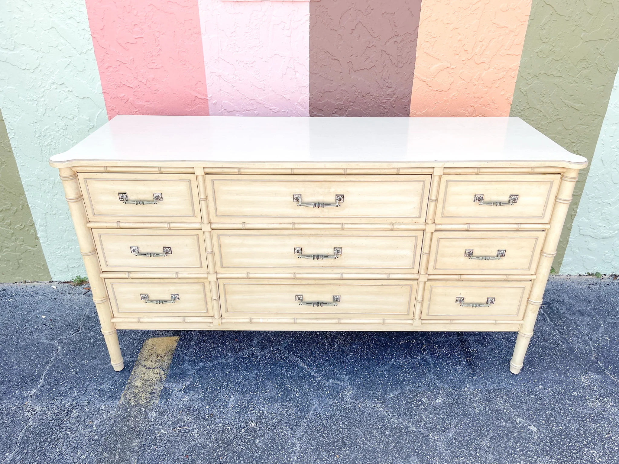 Faux Bamboo Dresser - Image 3
