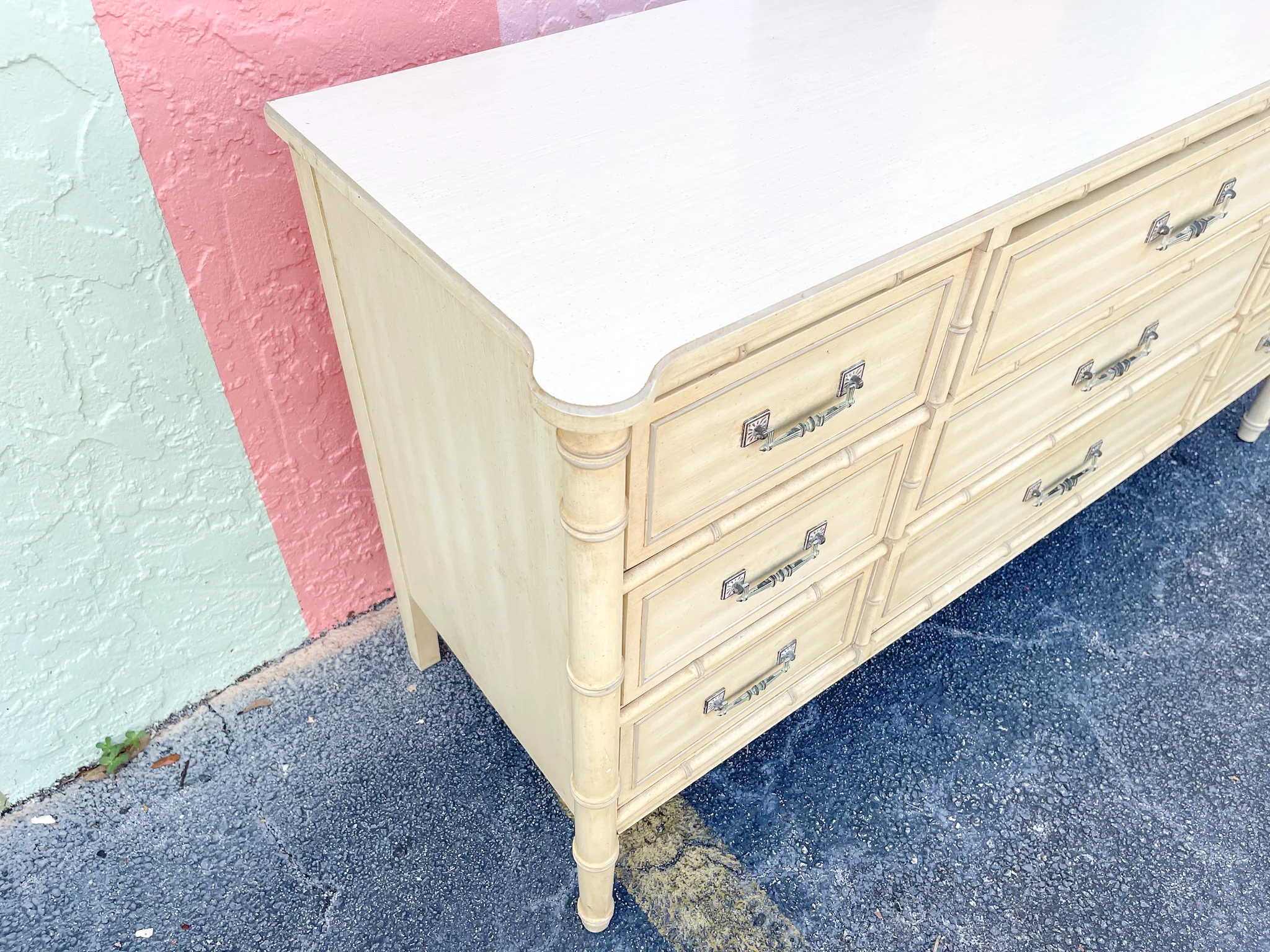 Faux Bamboo Dresser - Image 4