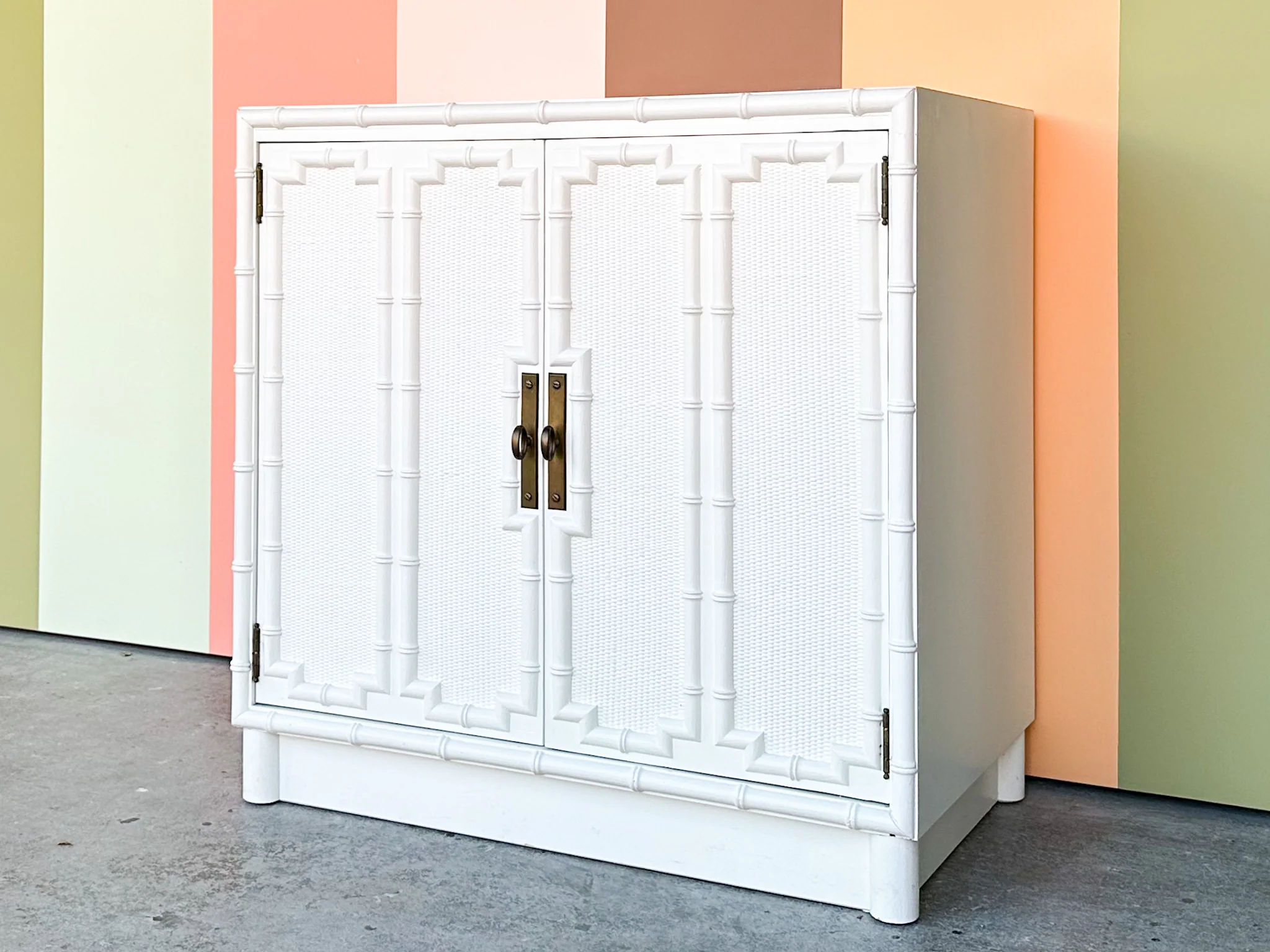 Faux Bamboo Drexel Cabinet - Image 2