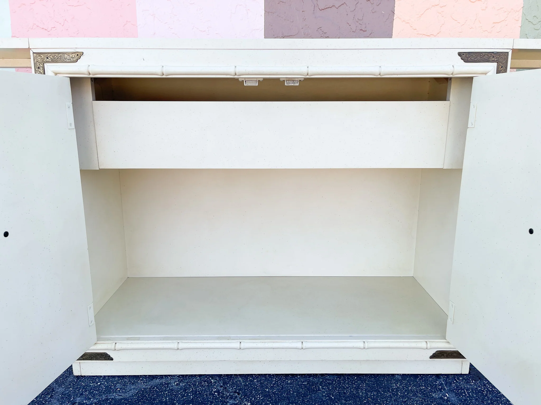Faux Bamboo Flip Top Server - Image 8