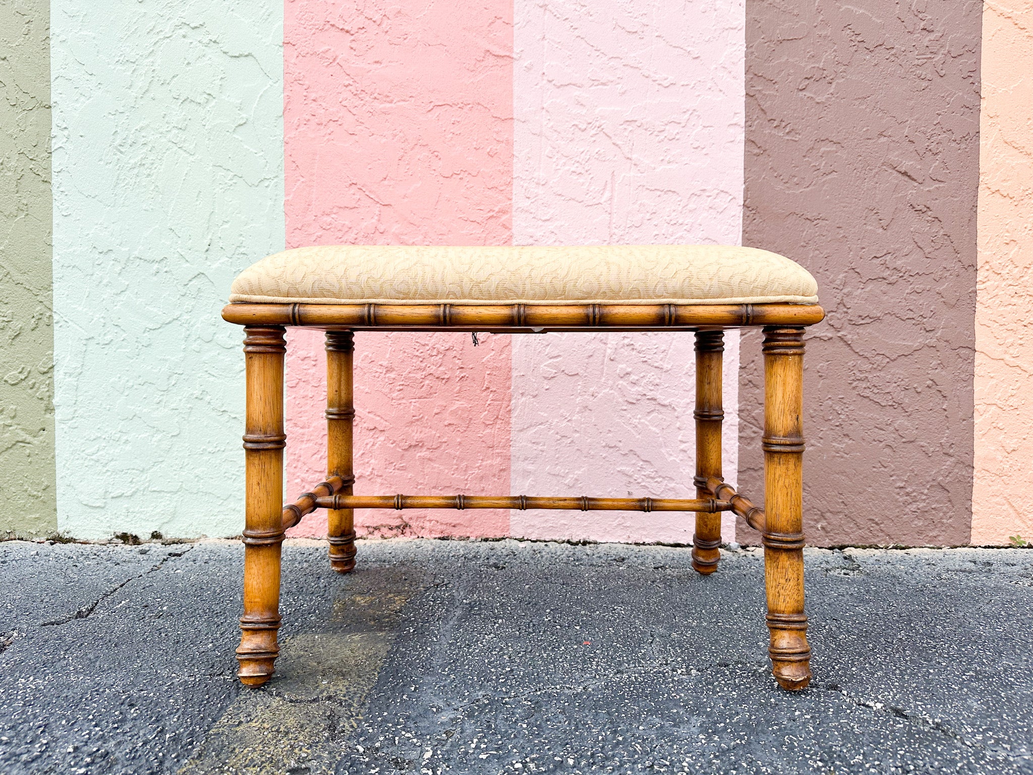 Faux Bamboo Foot Stool - Image 4