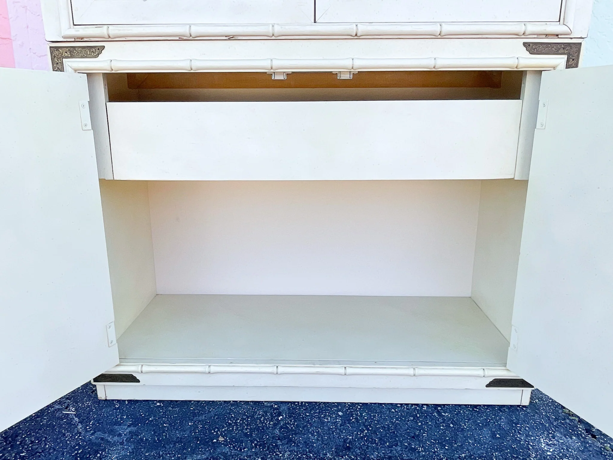 Faux Bamboo Fretwork Cabinet - Image 11