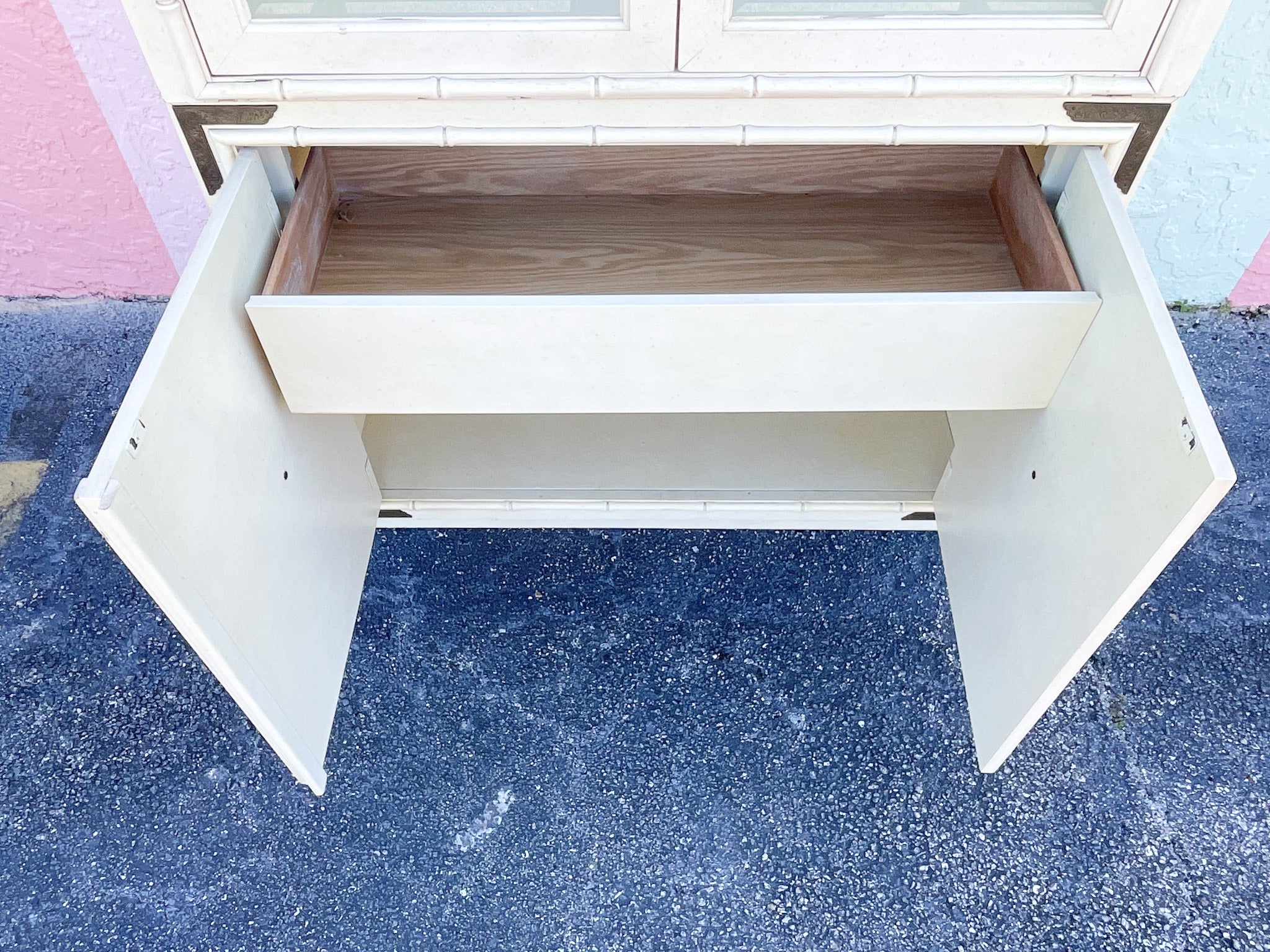 Faux Bamboo Fretwork Cabinet - Image 12