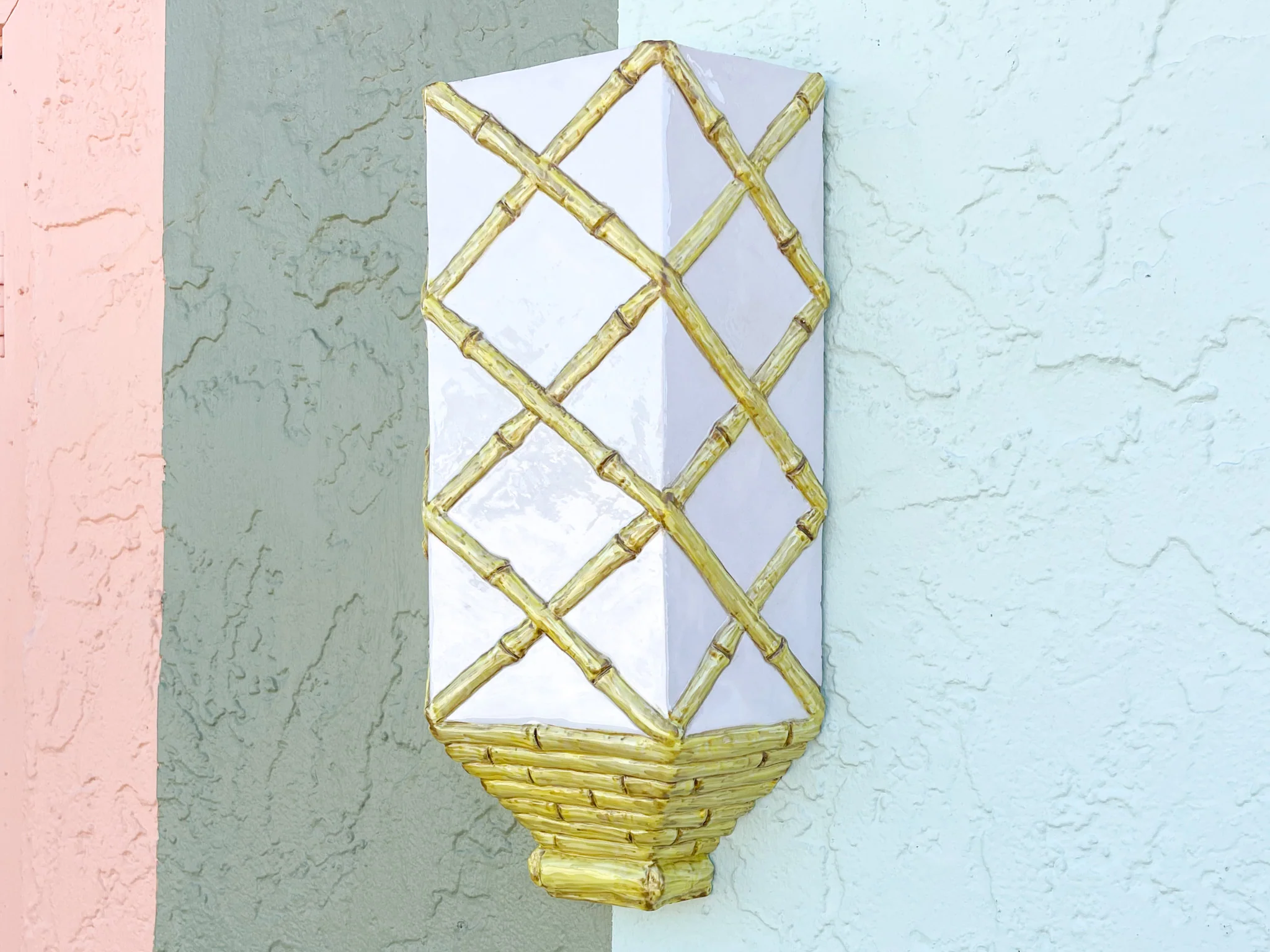 Faux Bamboo Lattice Wall Planter by Townsends - Image 8