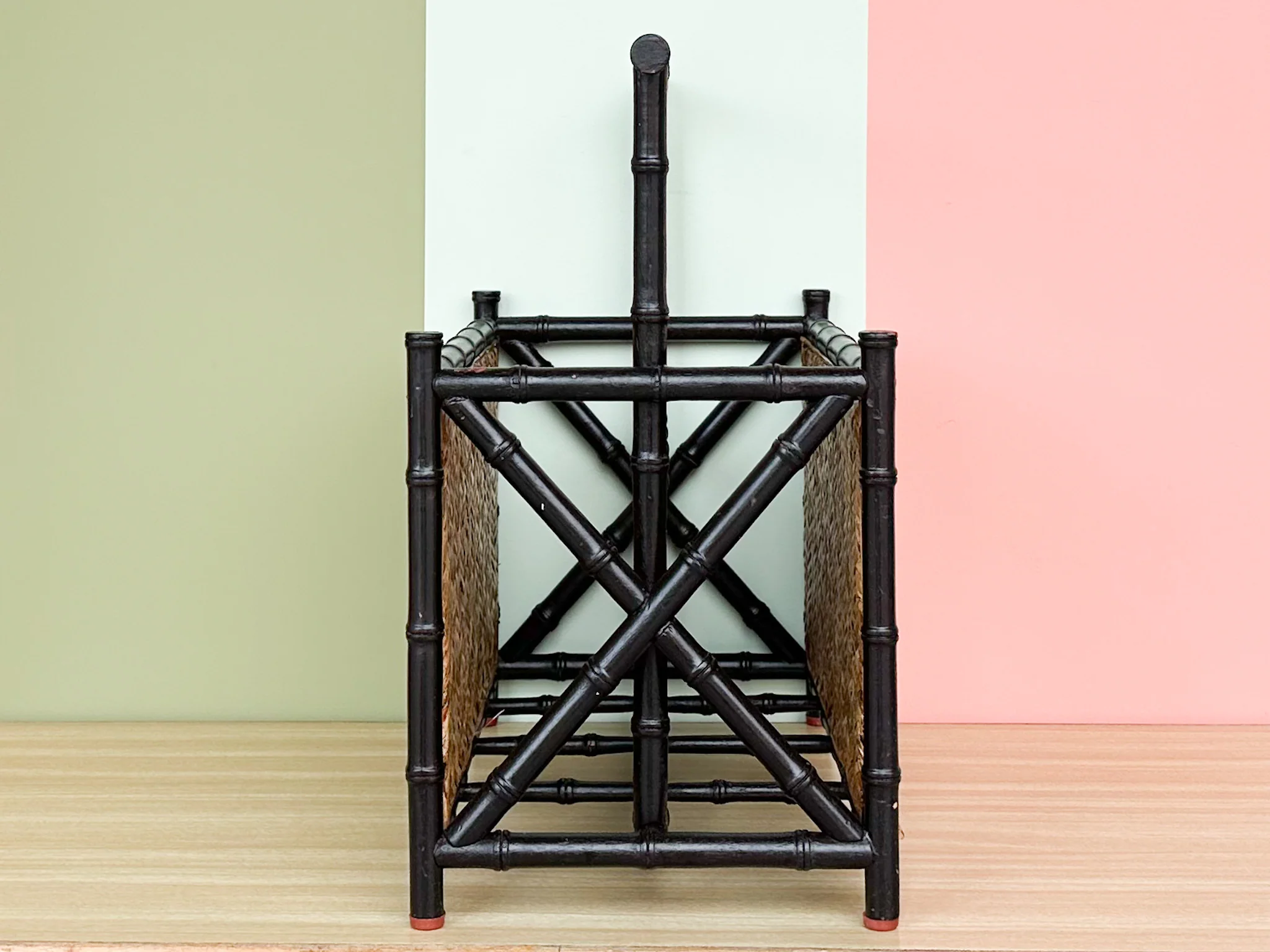 Faux Bamboo and Rattan Magazine Rack - Image 4