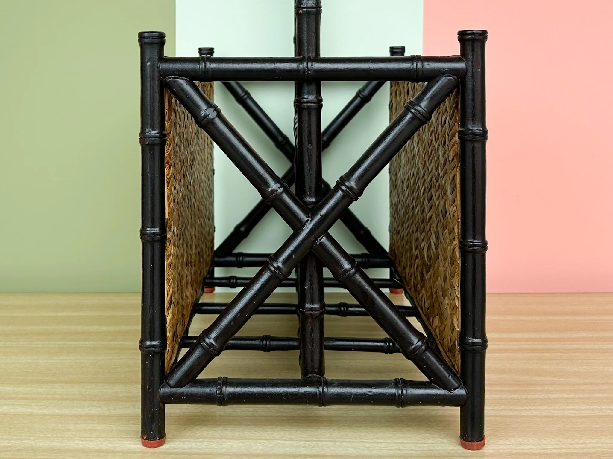 Faux Bamboo and Rattan Magazine Rack - Image 6