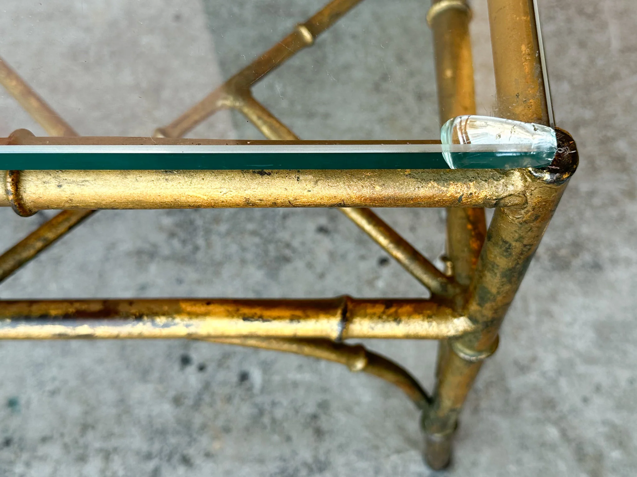 Faux Bamboo Metal Coffee Table - Image 7