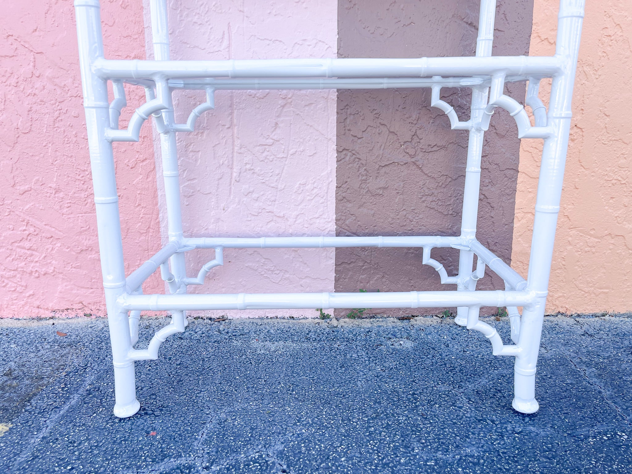 Faux Bamboo Metal Etagere - Image 2
