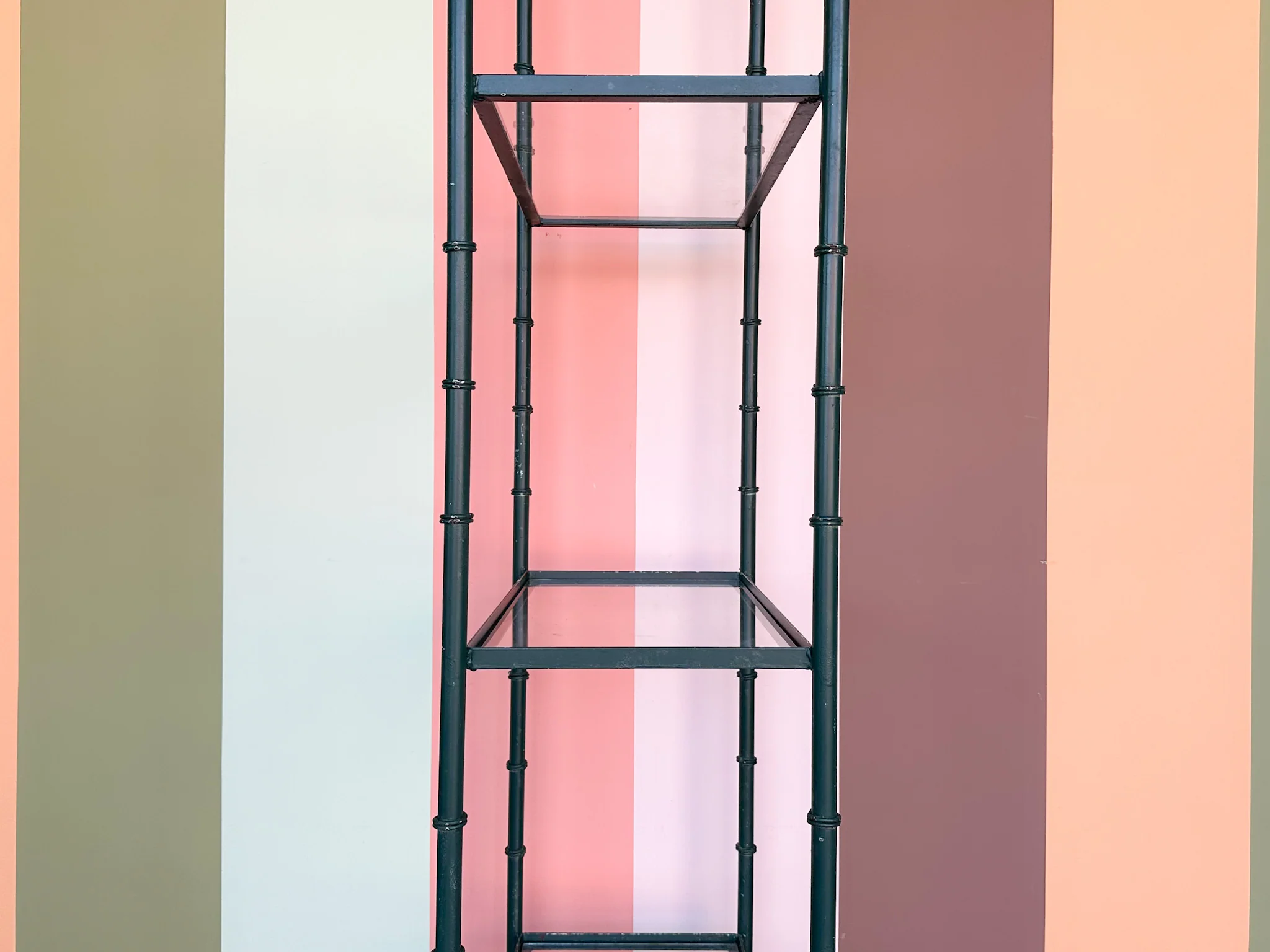 Faux Bamboo Metal Etagere - Image 14