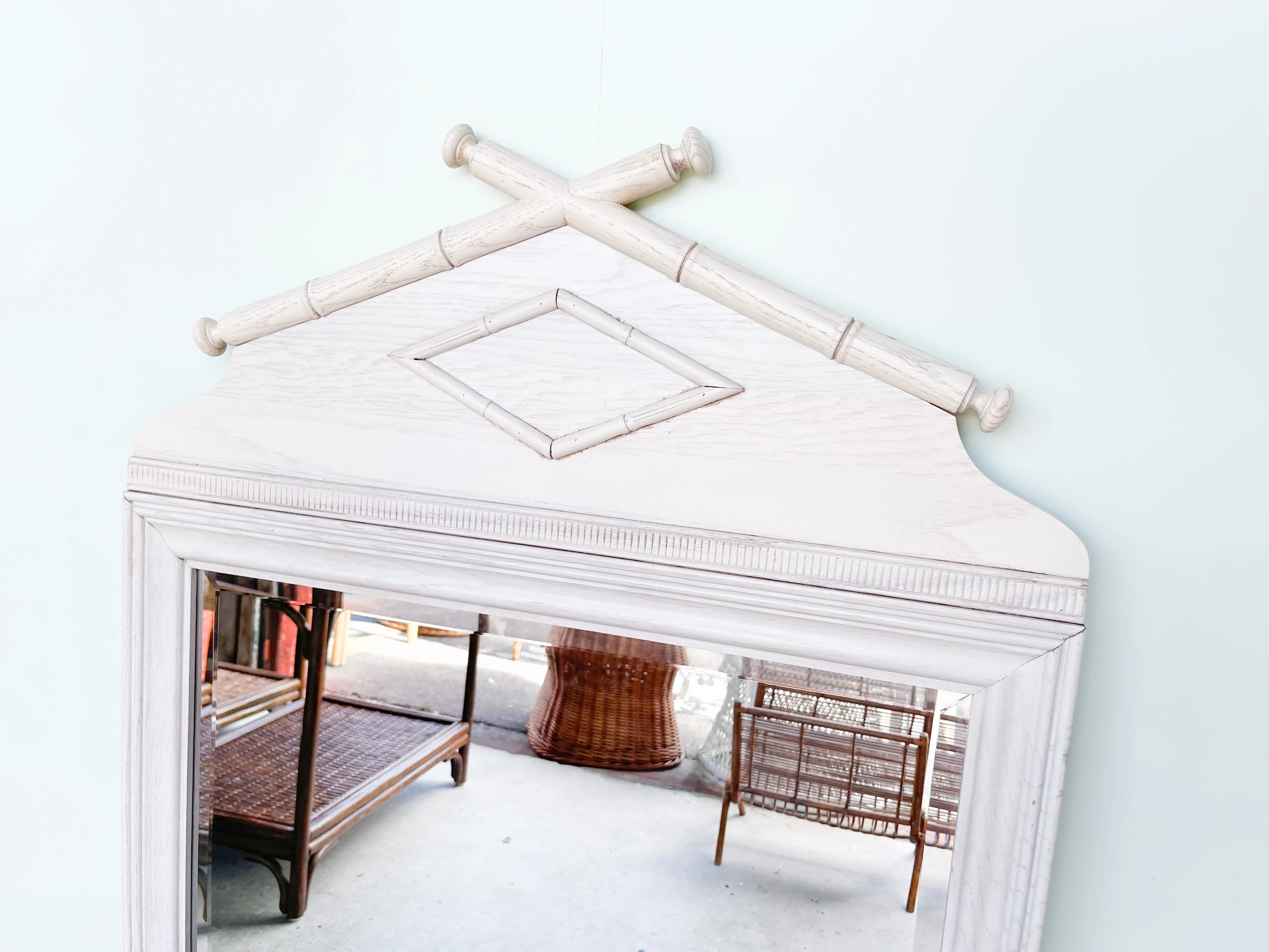 Faux Bamboo Mirror - Image 3