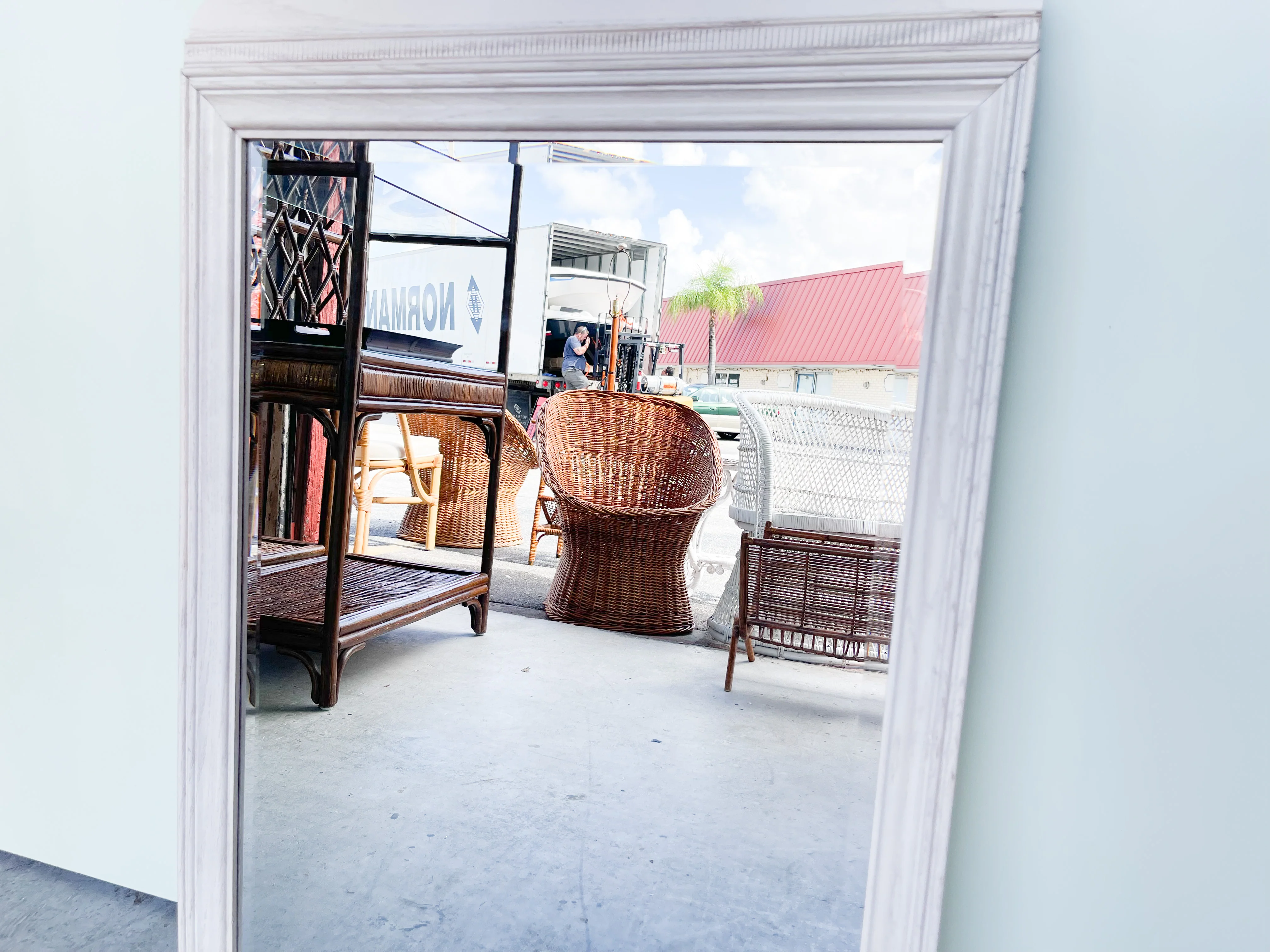 Faux Bamboo Mirror - Image 4