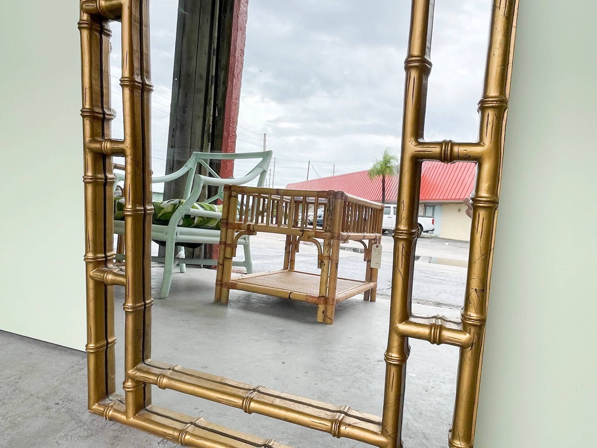 Faux Bamboo Mirror - Image 3