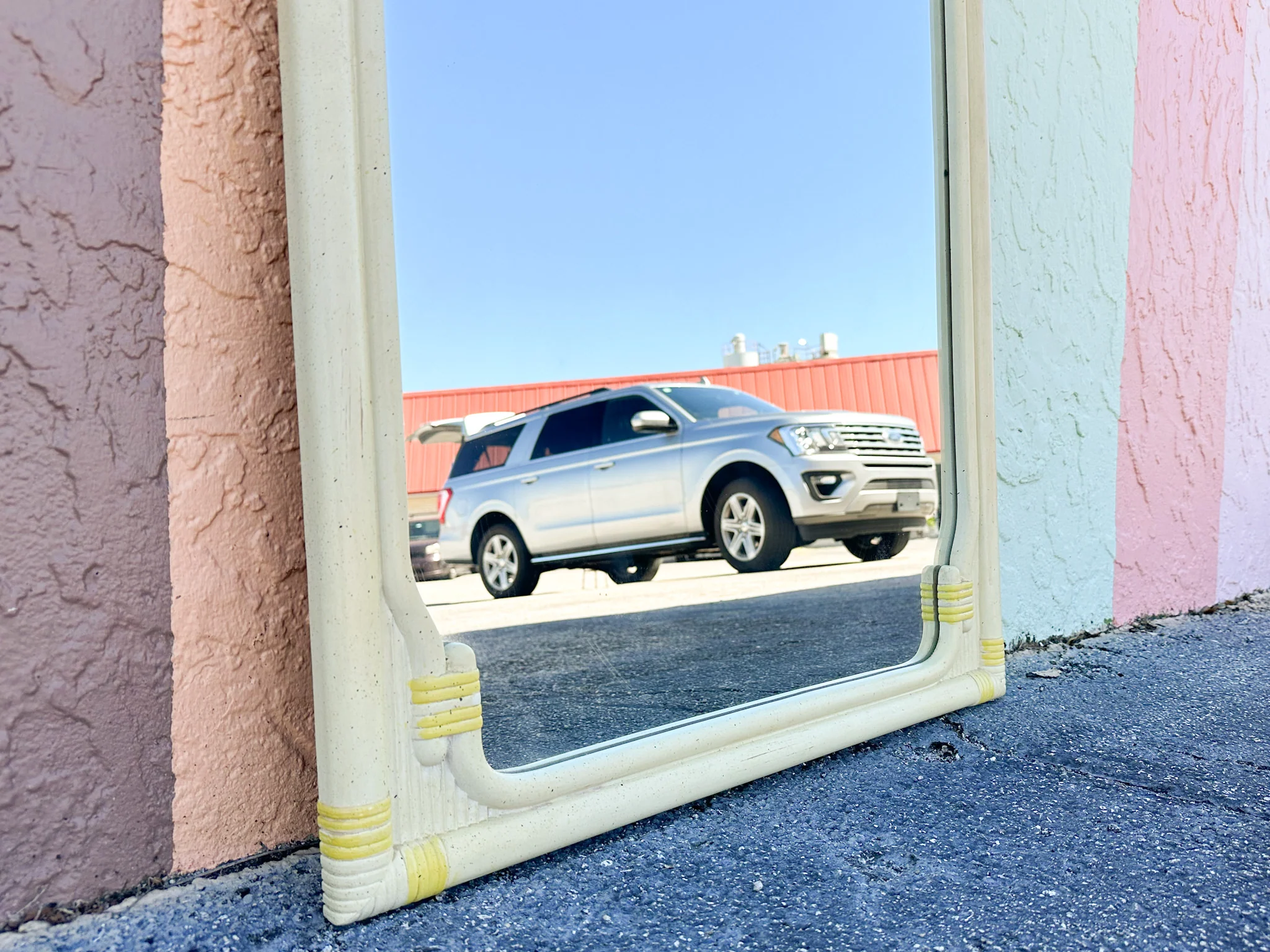 Faux Bamboo Mirror - Image 7