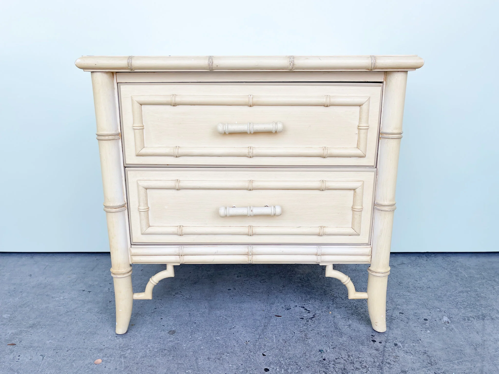 Faux Bamboo Nightstand