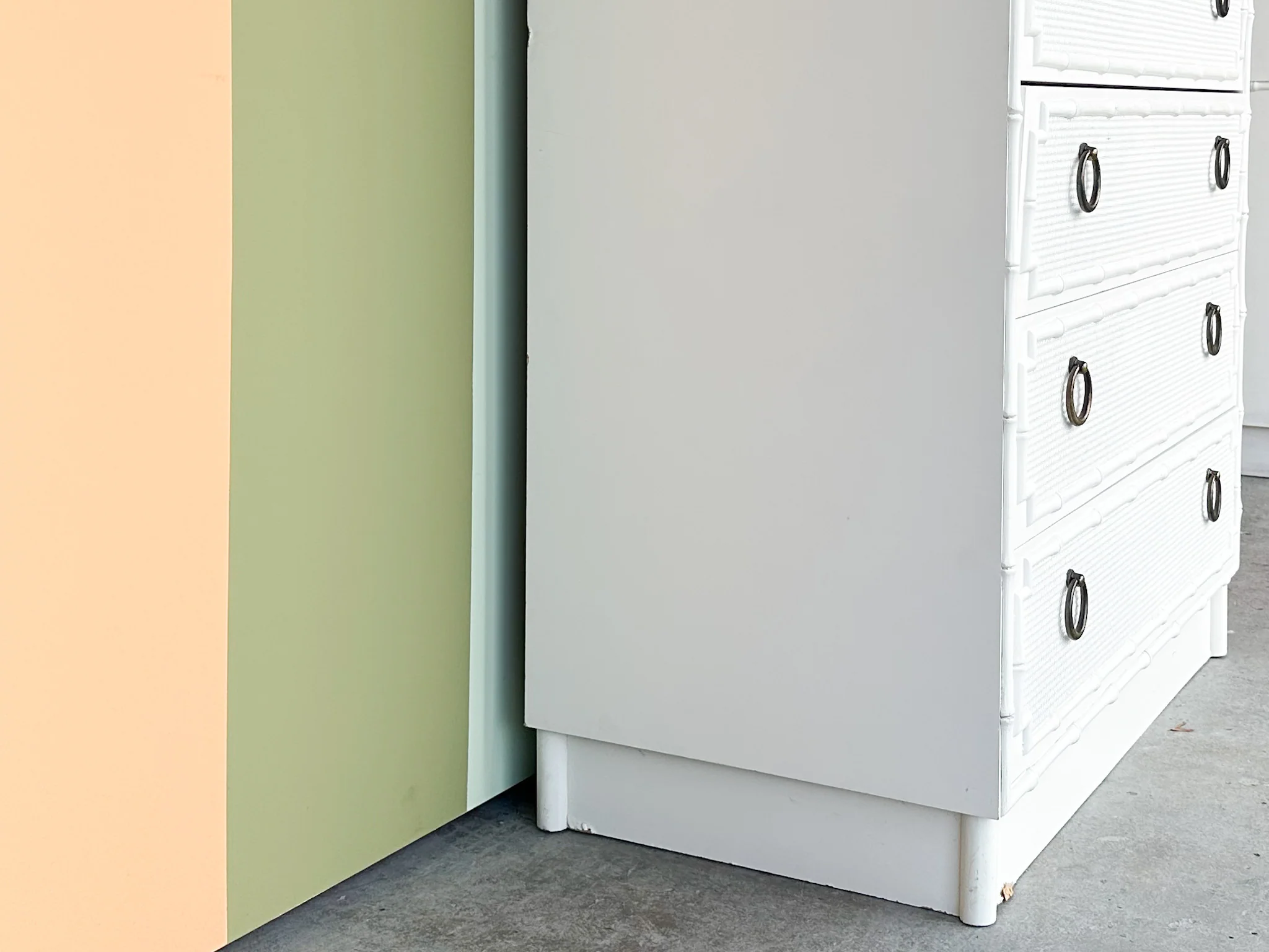 Palm Beach Style Faux Bamboo Tall Chest - Image 11