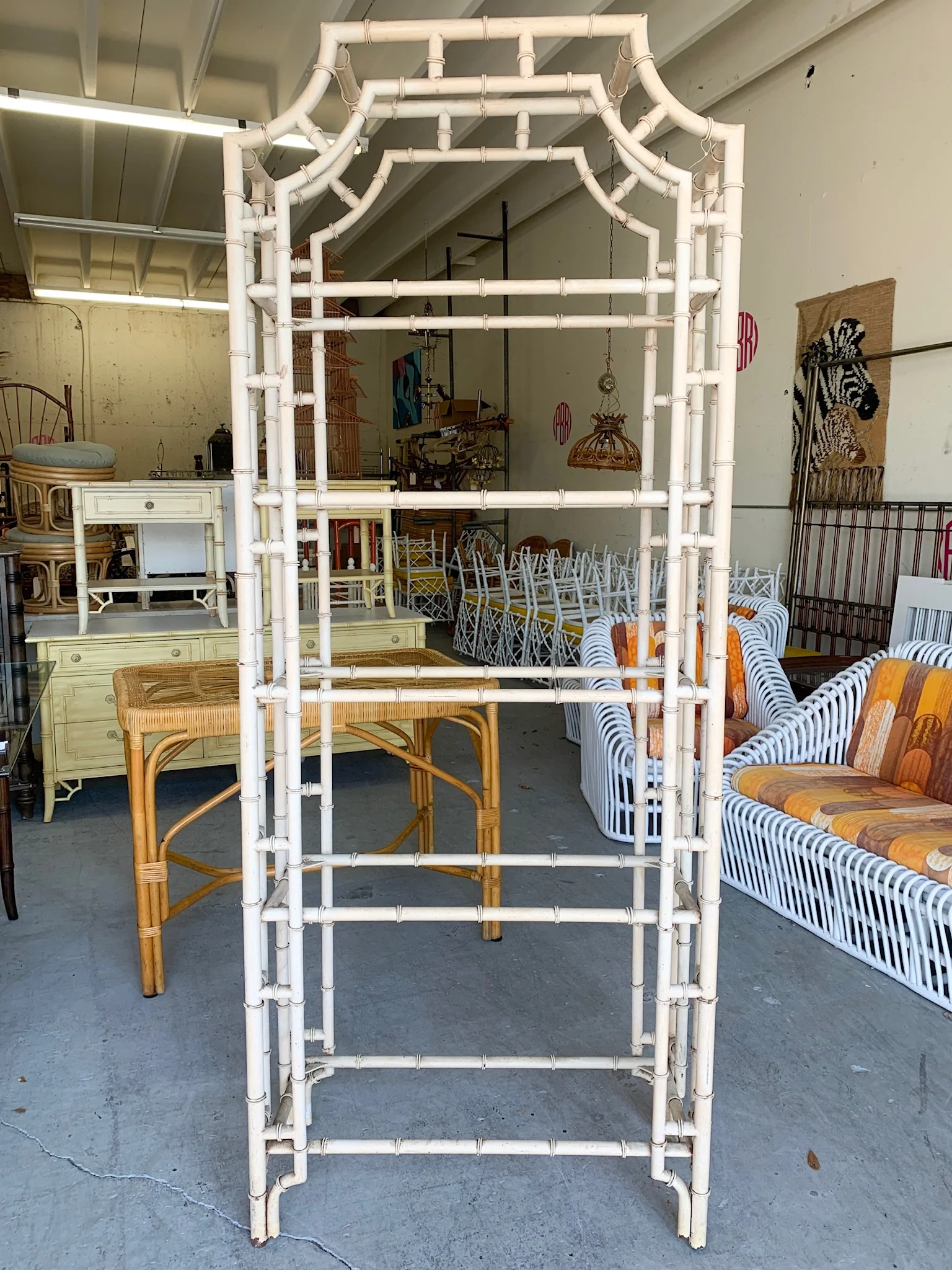 Faux Bamboo Pagoda Etagere