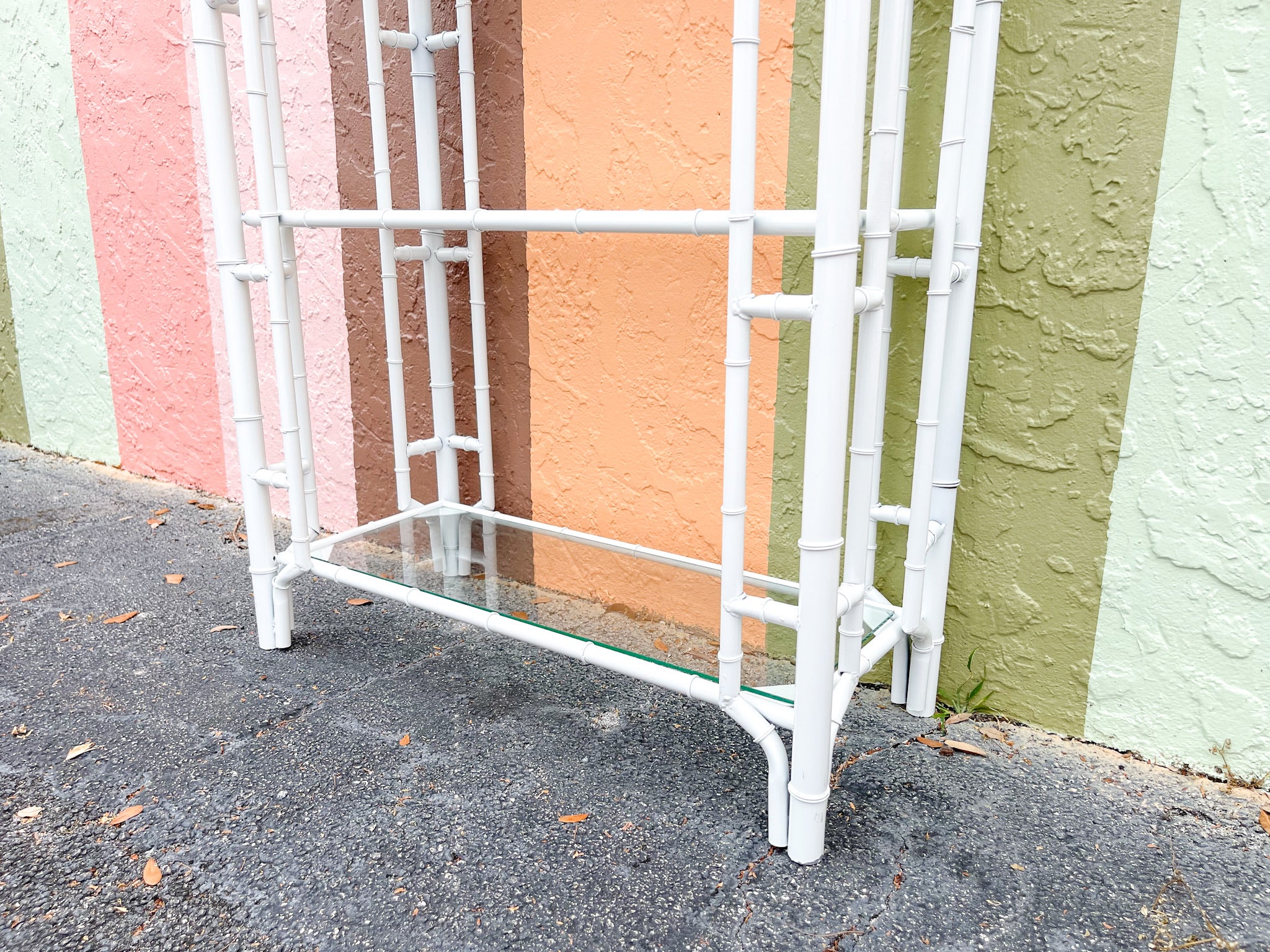 Faux Bamboo Pagoda Etagere - Image 6