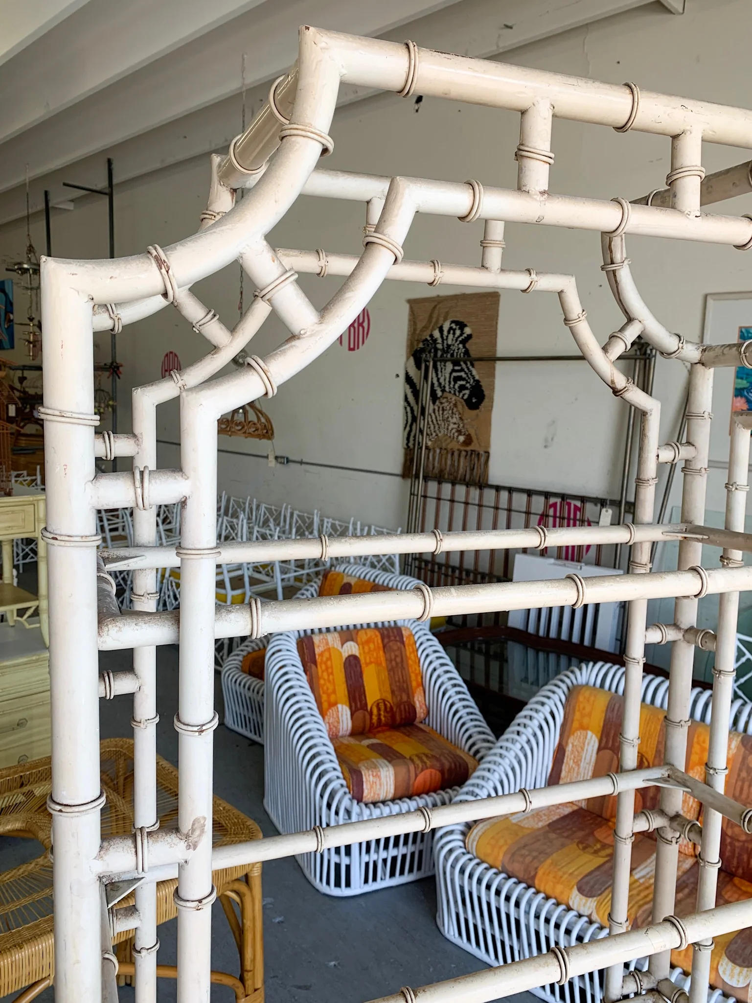 Faux Bamboo Pagoda Etagere - Image 3