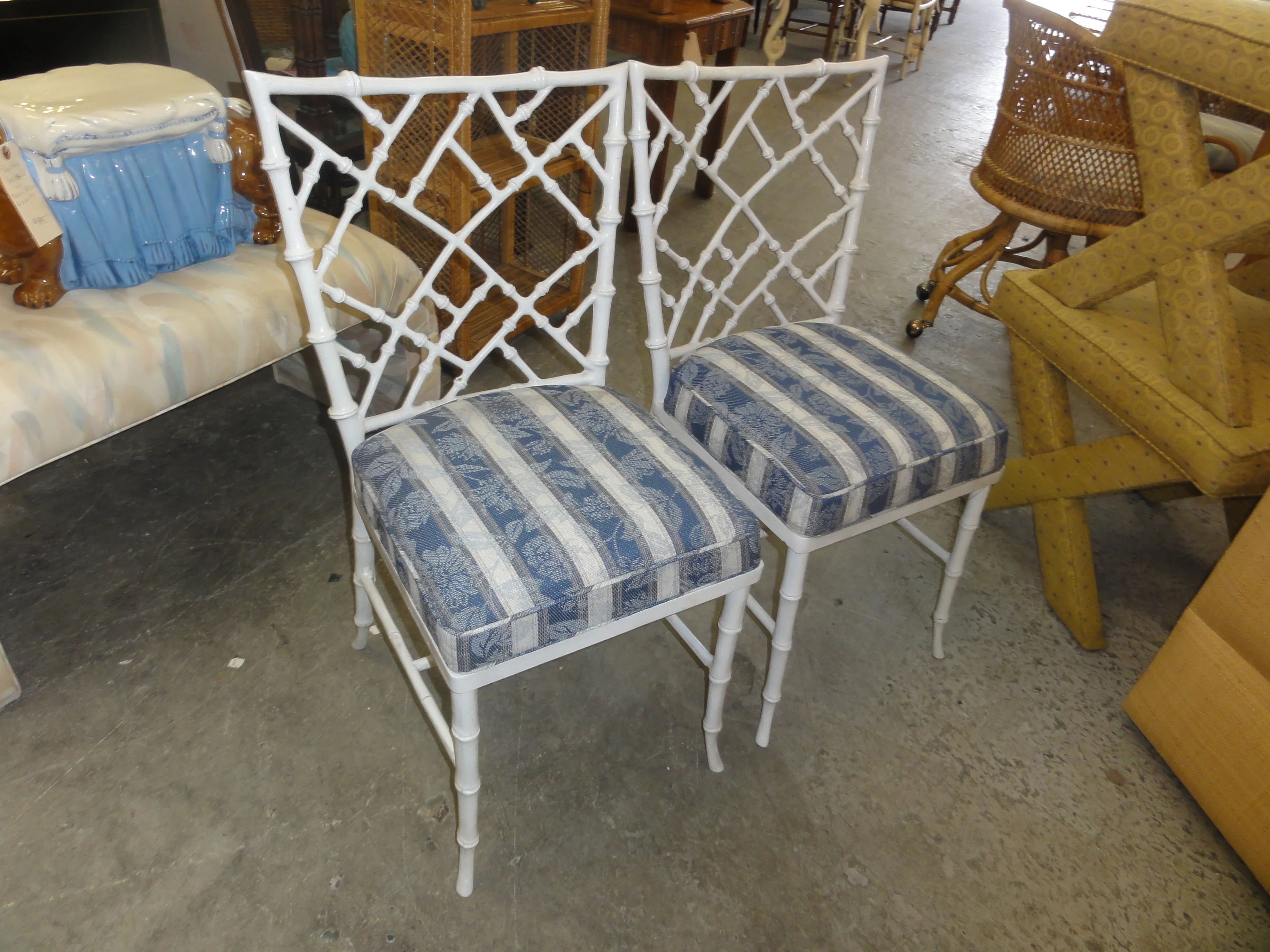 Faux Bamboo Phyllis Morris Patio Chair - Image 2