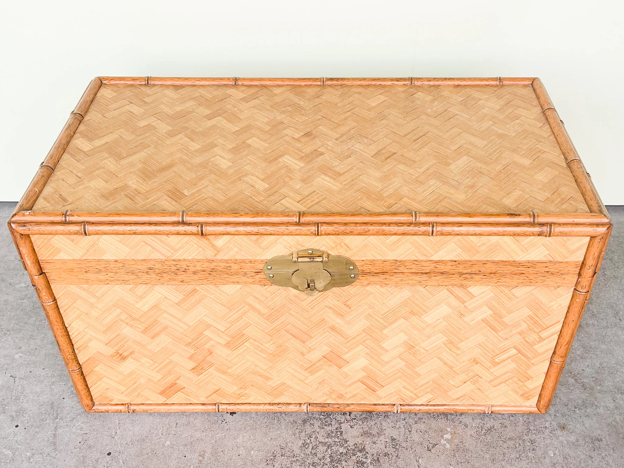 Faux Bamboo Rattan Trunk - Image 2