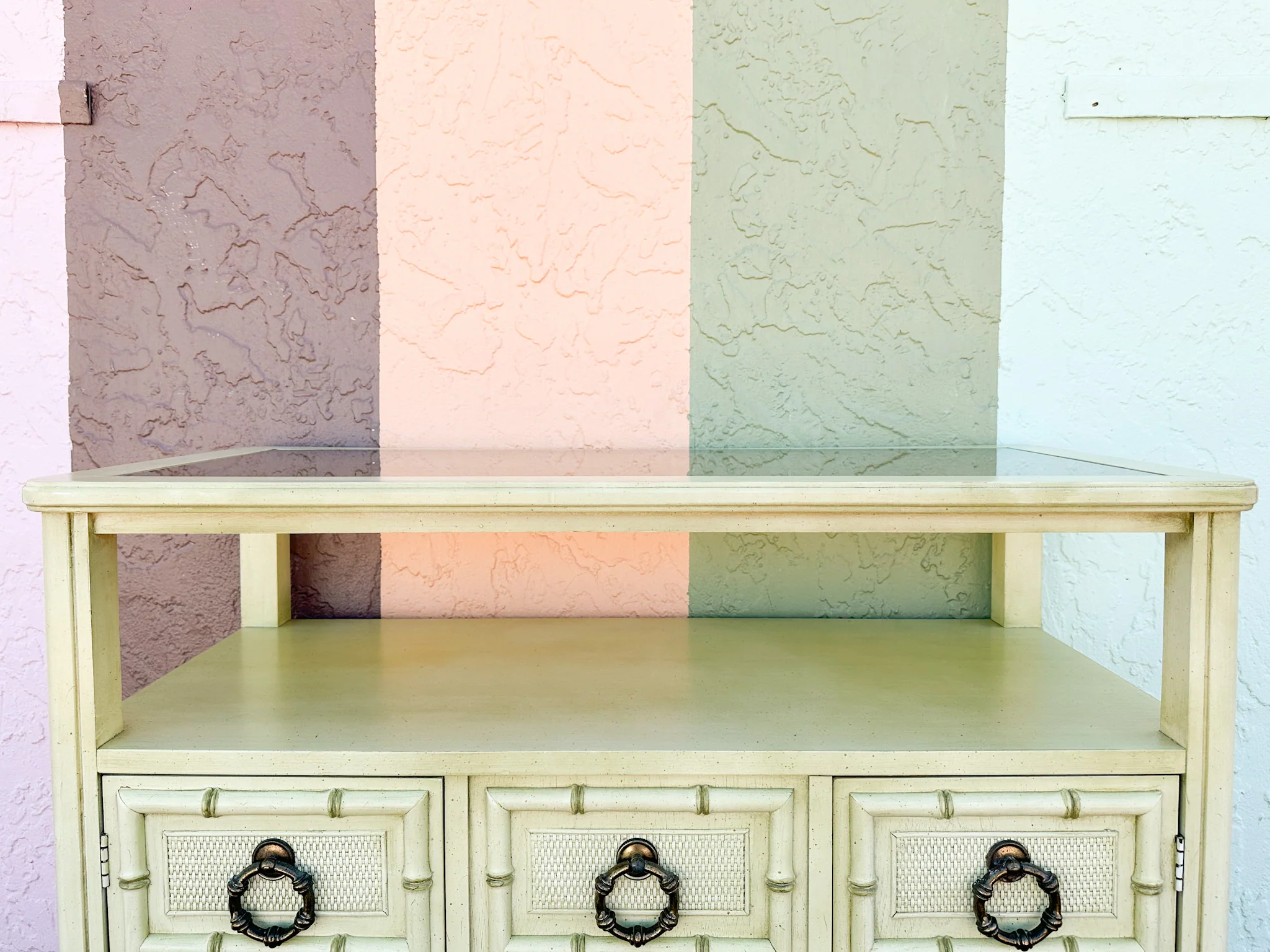 Faux Bamboo Server on Castors - Image 6