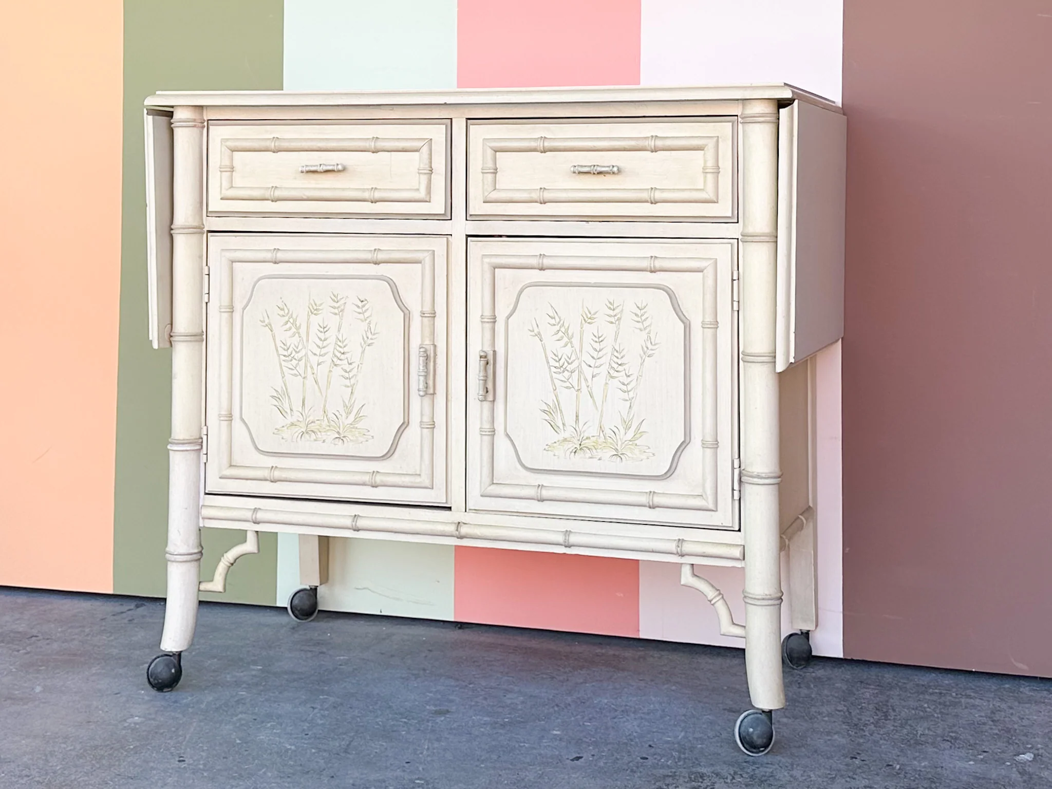 Faux Bamboo Flip Top Server - Image 2