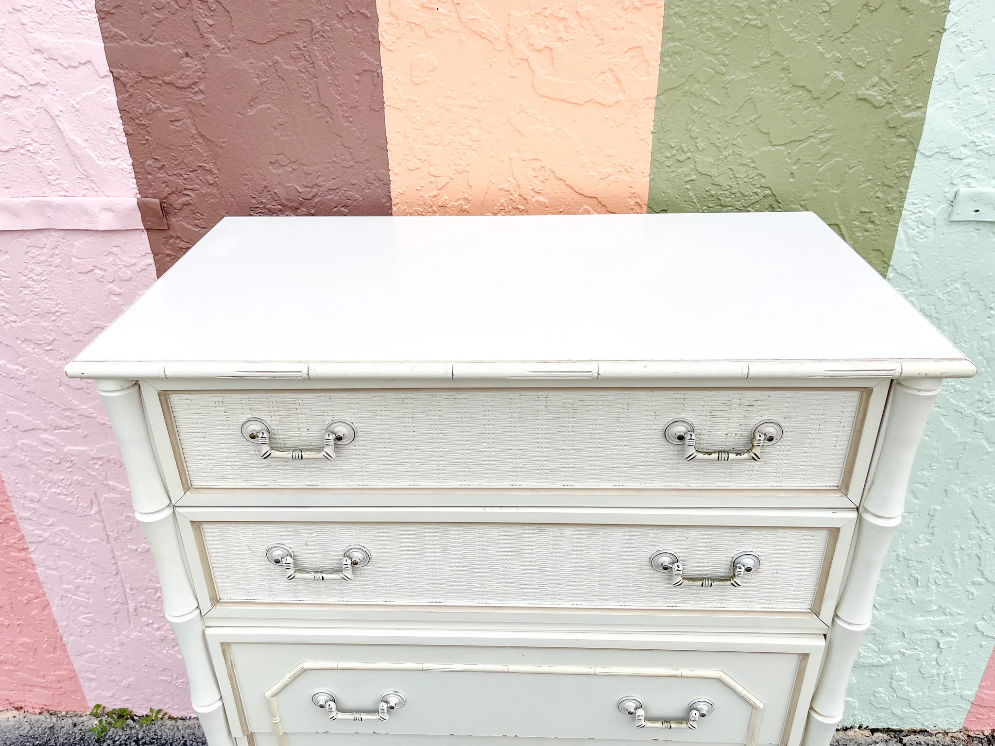 Faux Bamboo Tall Chest - Image 4