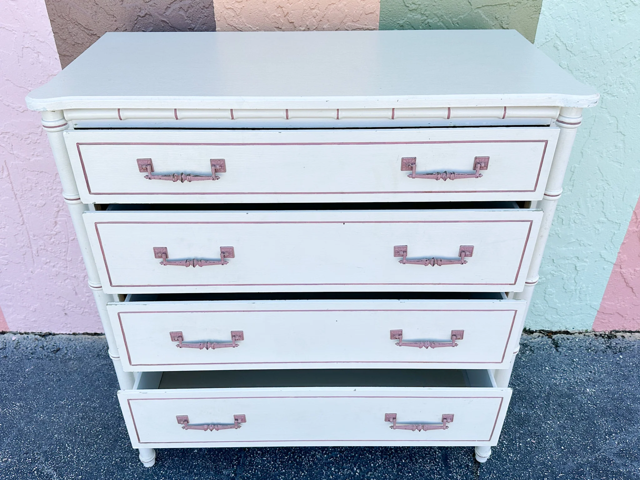 Faux Bamboo Tall Chest - Image 7