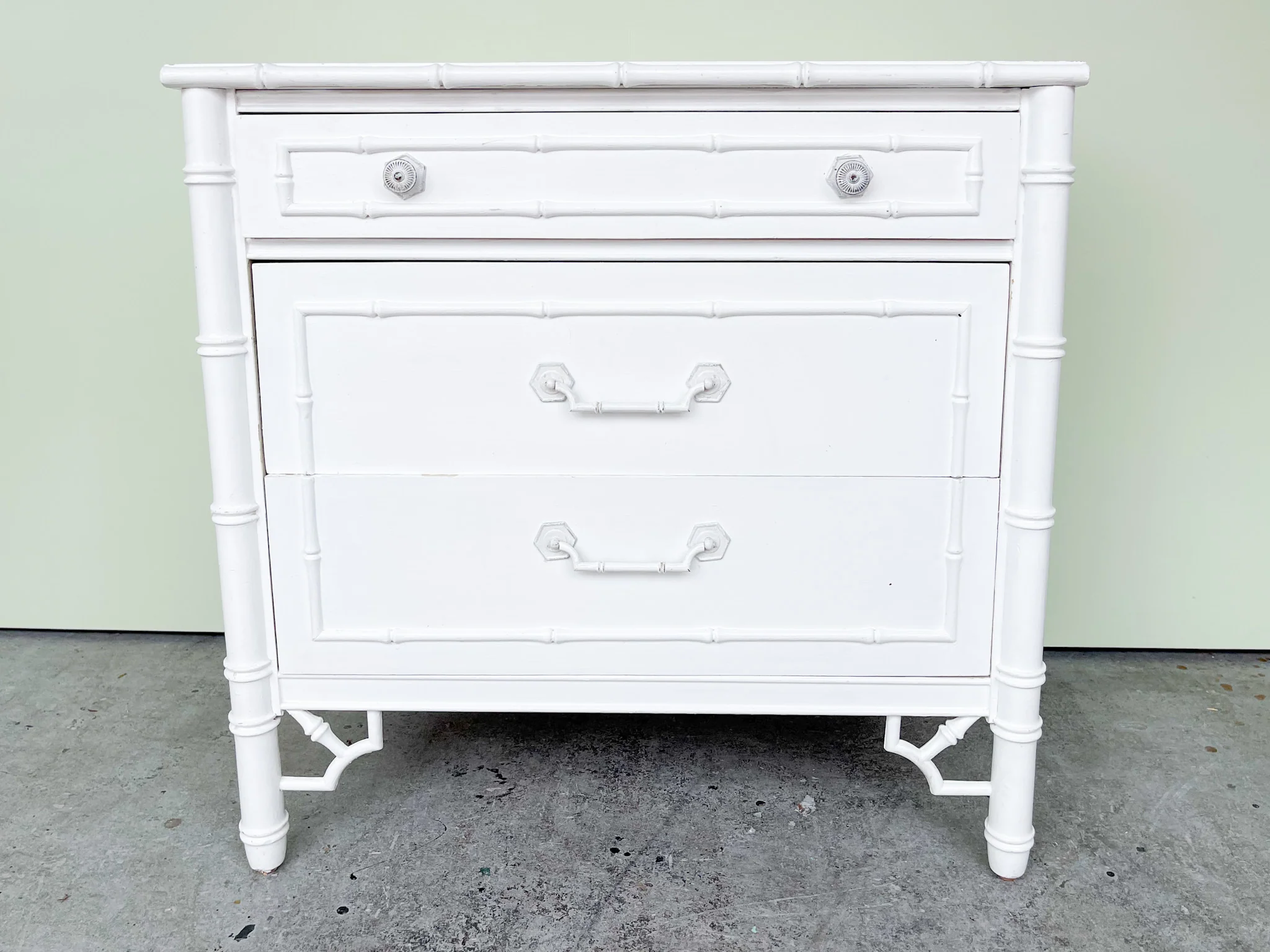 Faux Bamboo Thomasville Oversized Nightstand