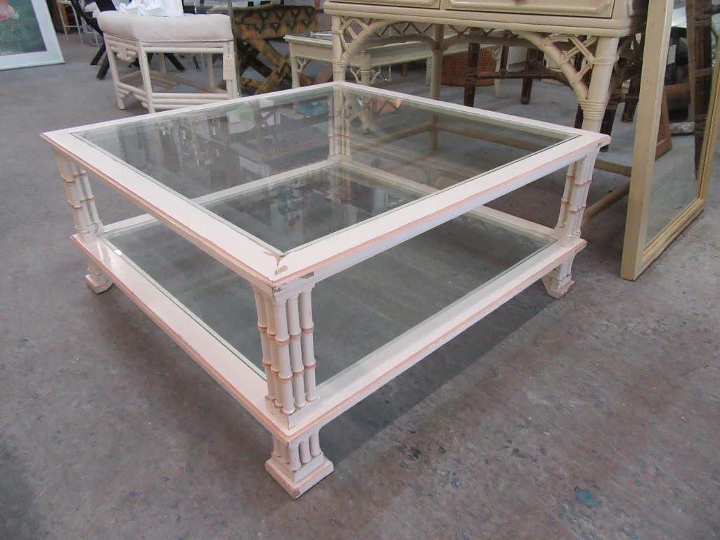 Warehouse Wednesday Sale: Palm Beach Chic Faux Bamboo Coffee Table - Image 9