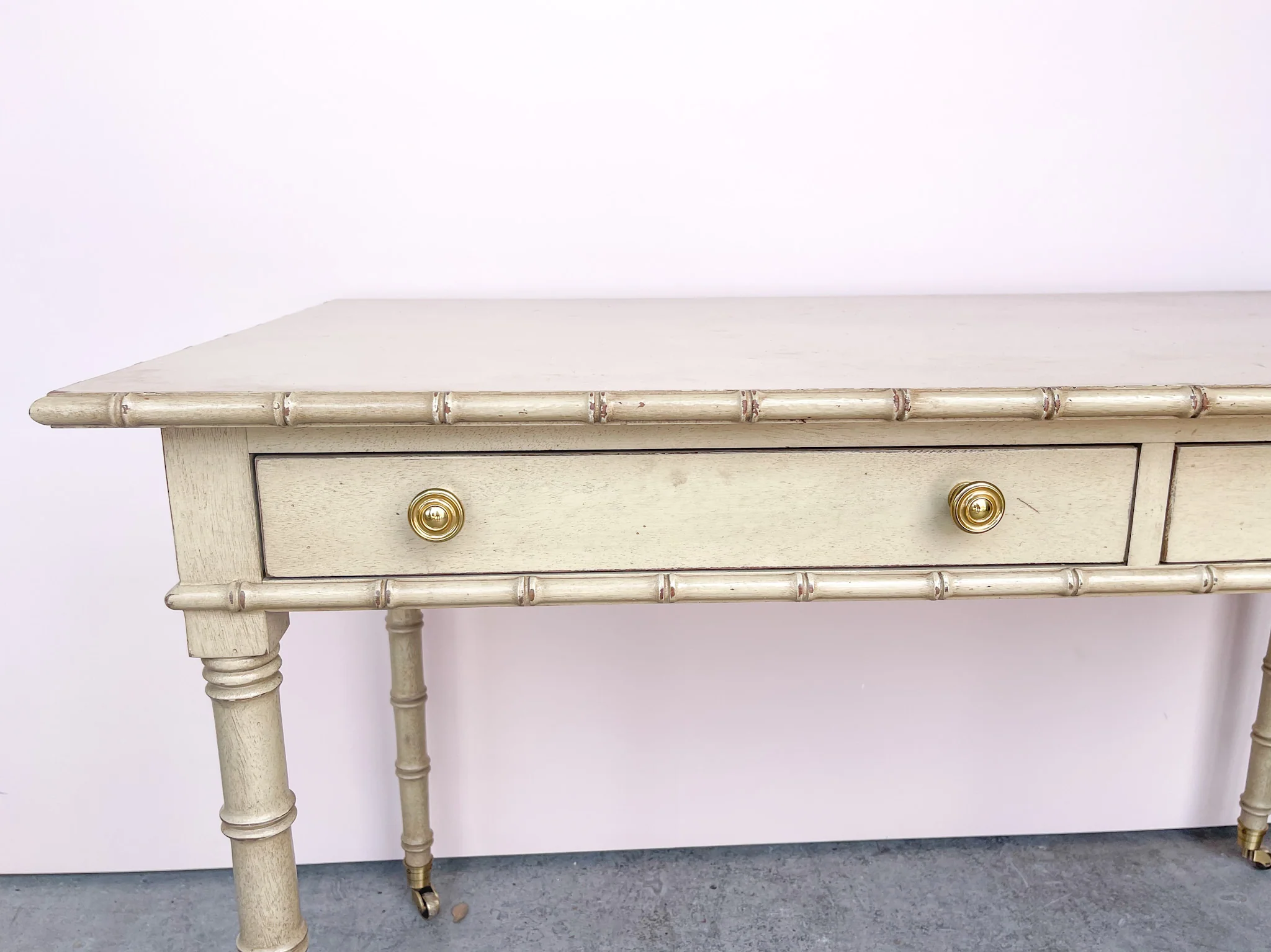 Faux Bamboo Writing Desk - Image 10