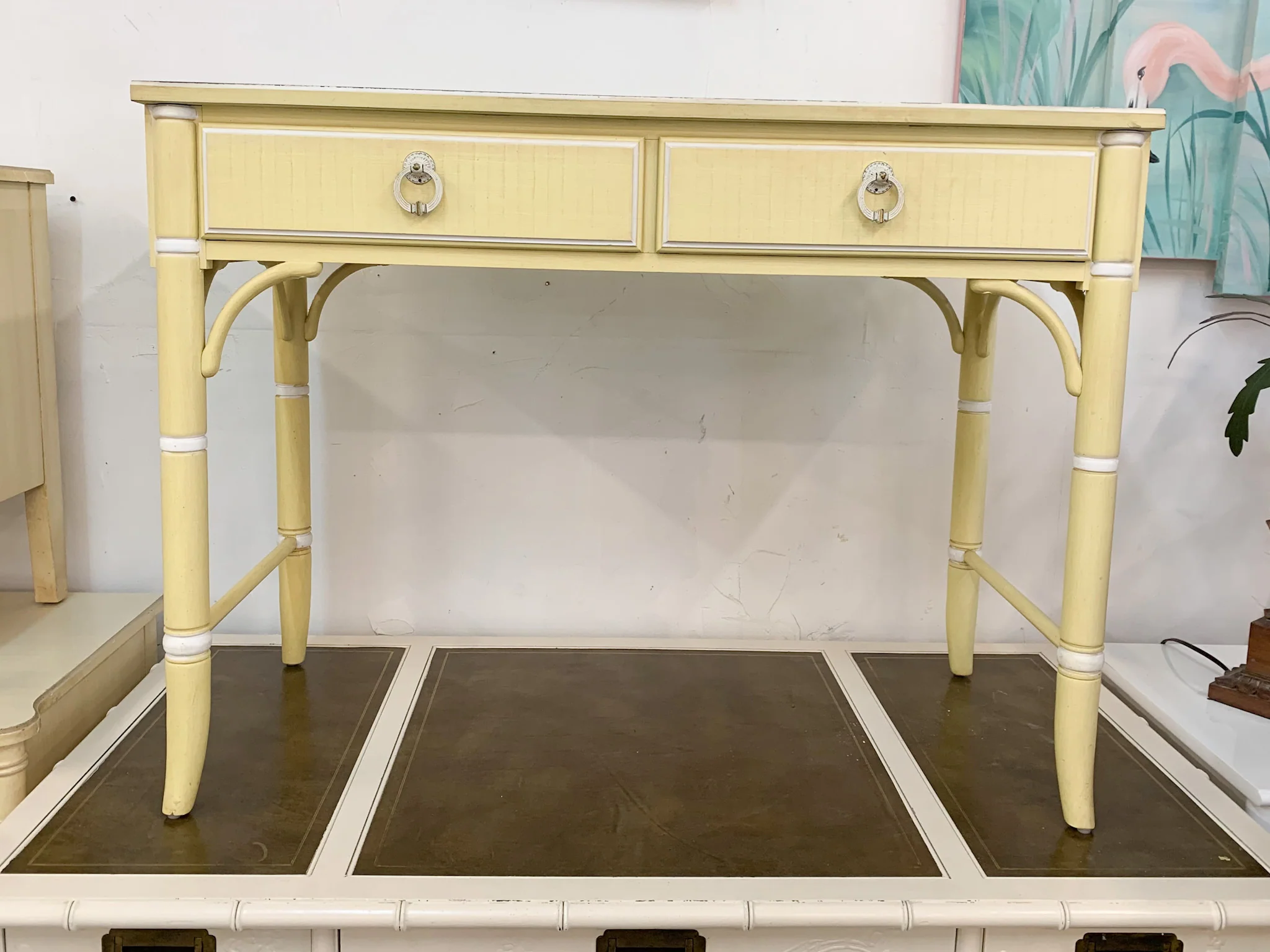 Preppy Faux Bamboo Writing Desk