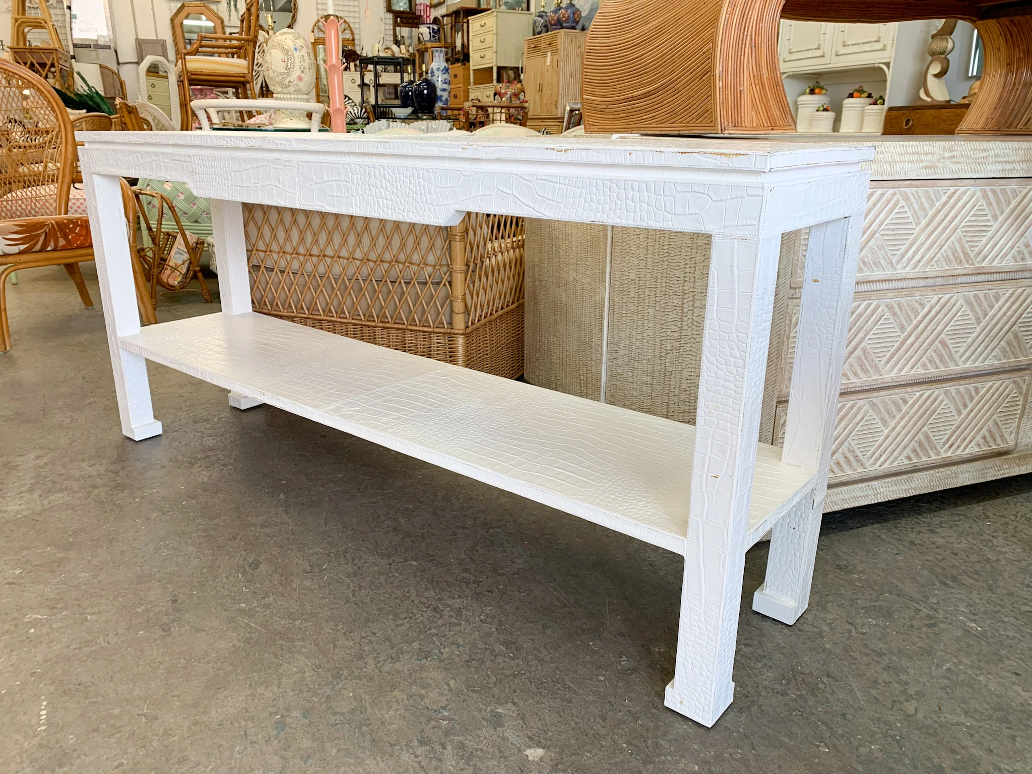 Faux Crocodile Console Table - Image 2