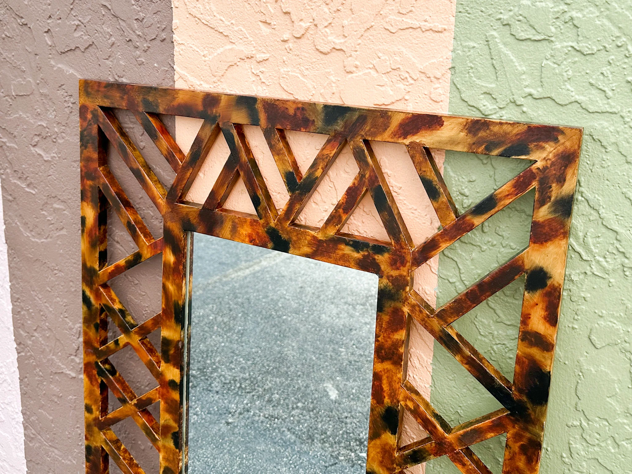 Faux Tortoiseshell Cut Out Mirror - Image 2