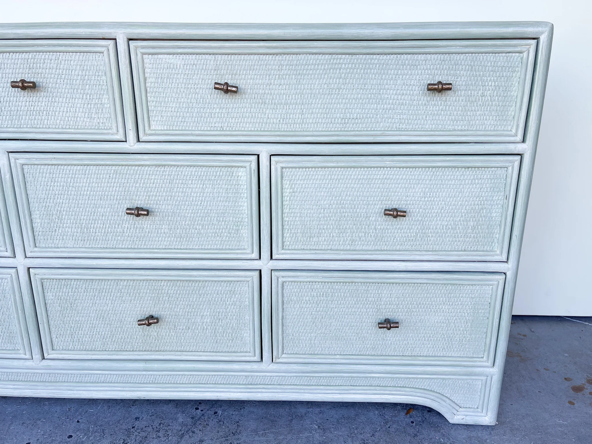 Ficks Reed Rattan Seafoam Dresser - Image 8