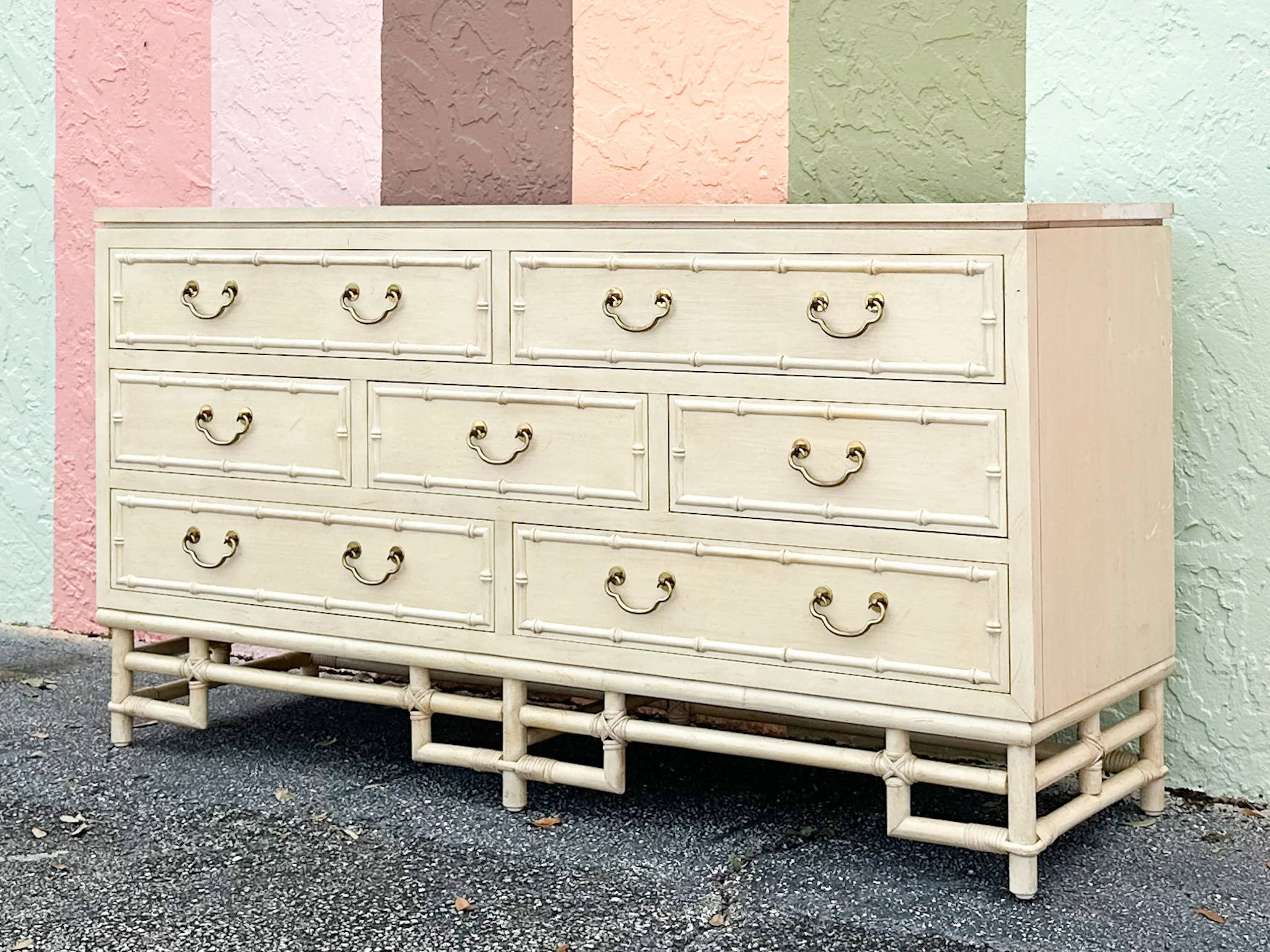 Ficks Reed Faux Bamboo and Rattan Dresser - Image 2