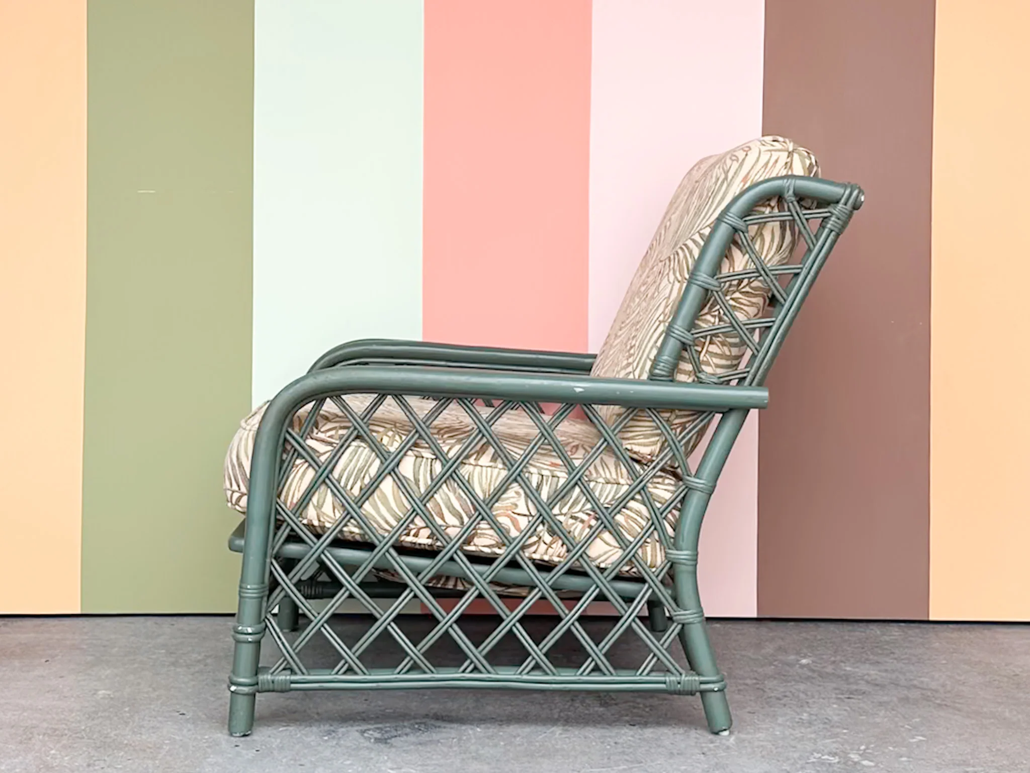 Ficks Reed Lattice Lounge Chair - Image 5