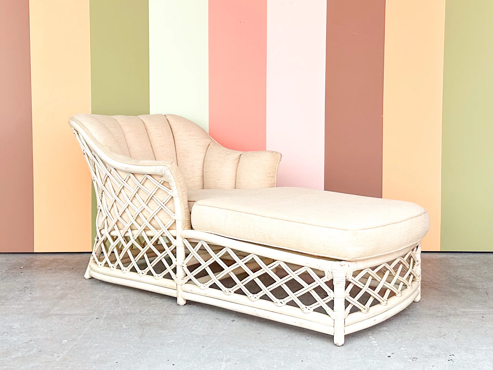 Ficks Reed Lattice Rattan Chaise