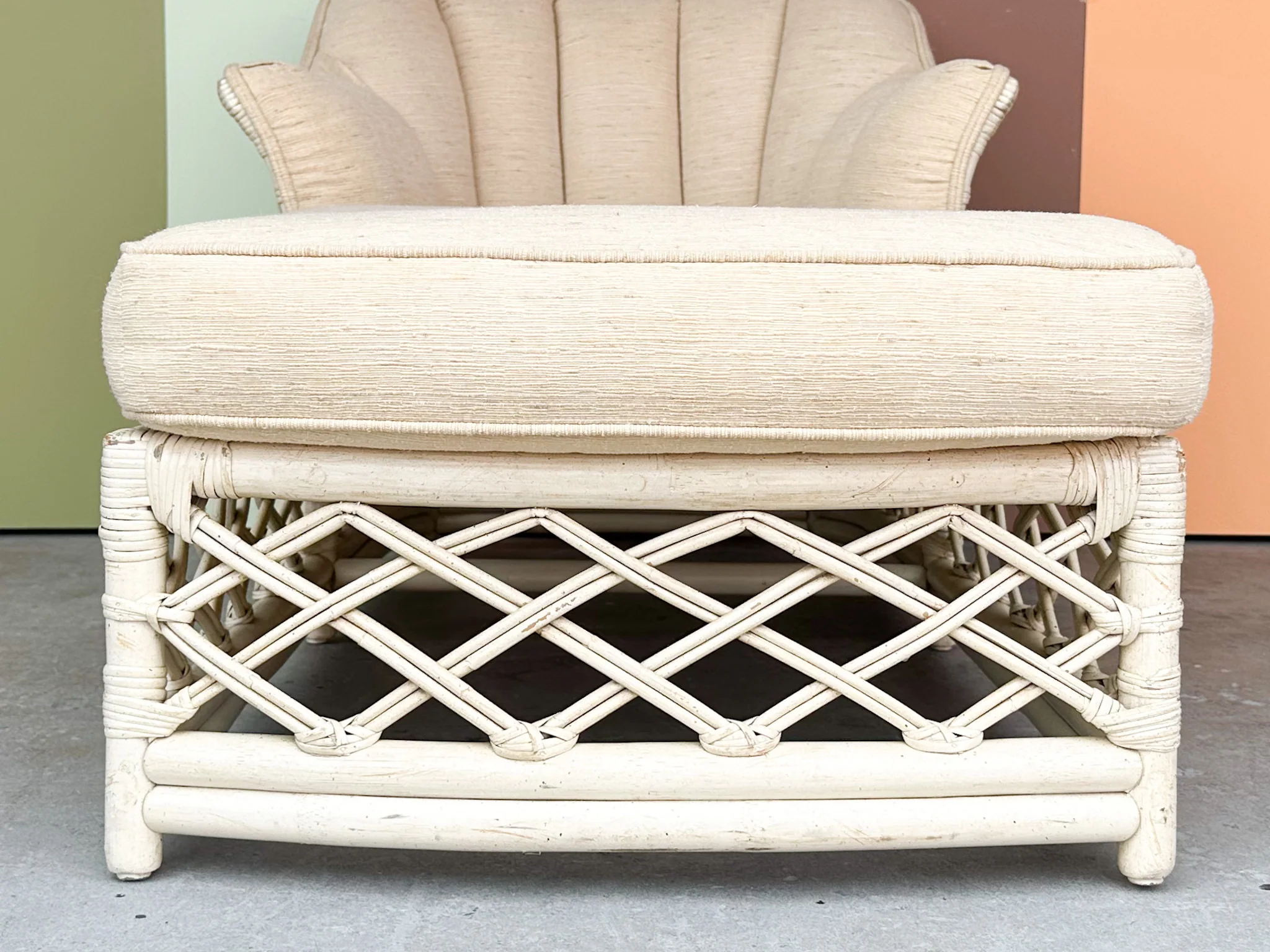Ficks Reed Lattice Rattan Chaise - Image 5