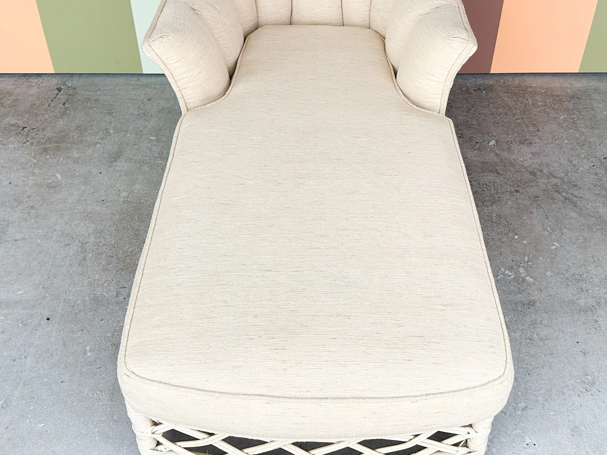 Ficks Reed Lattice Rattan Chaise - Image 7