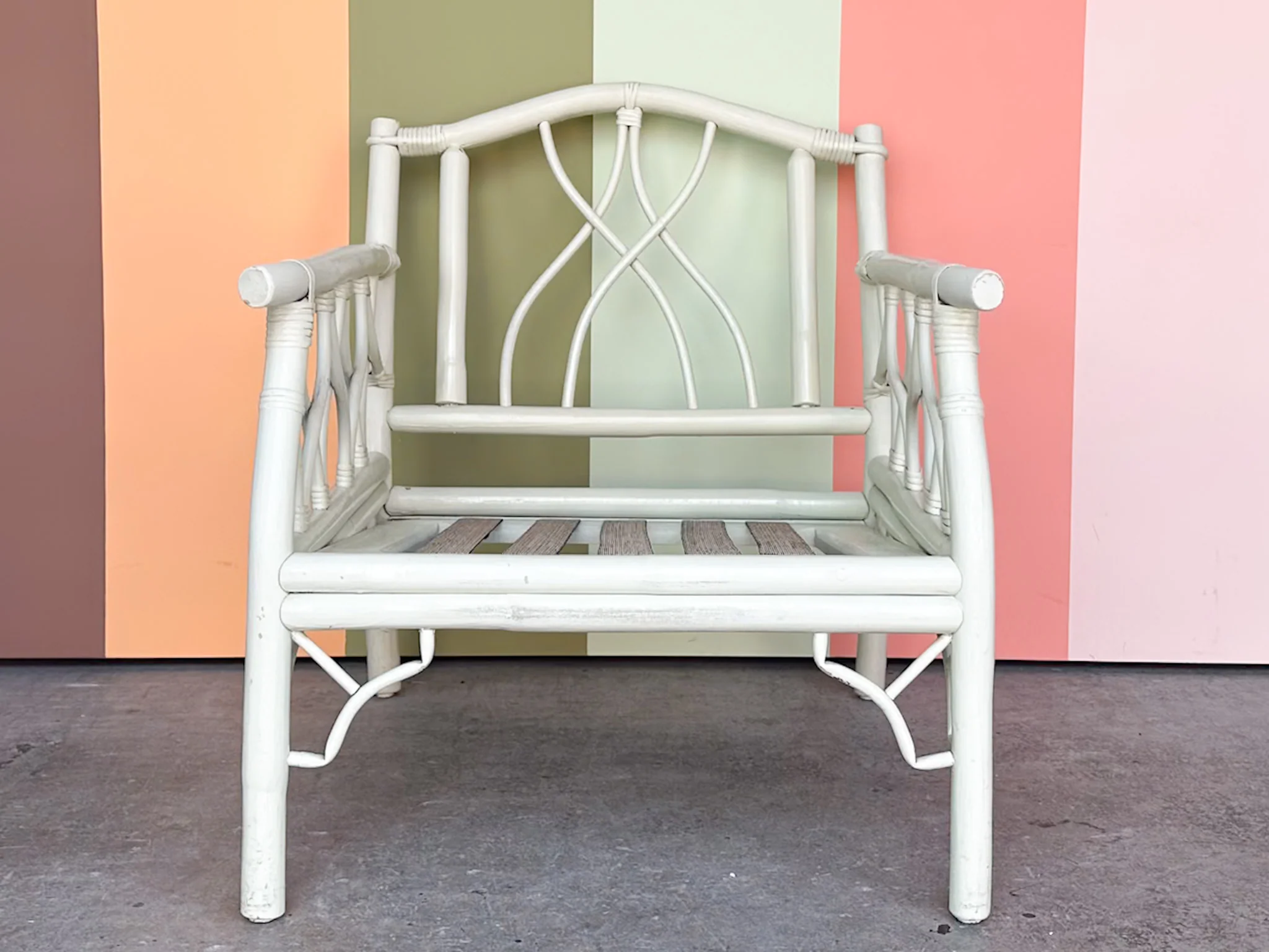 Ficks Reed Rattan Lounge Chair and Ottoman - Image 10