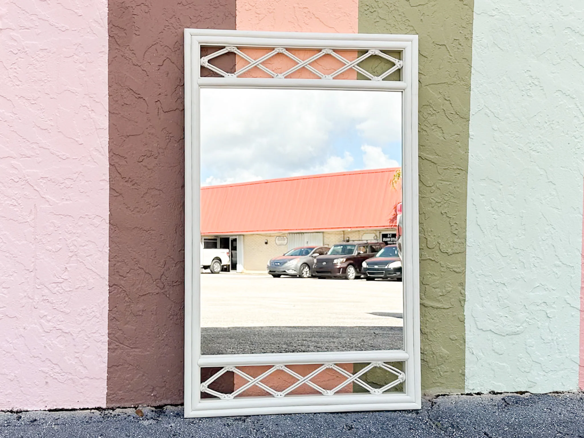 Ficks Reed Rattan Mirror - Image 2