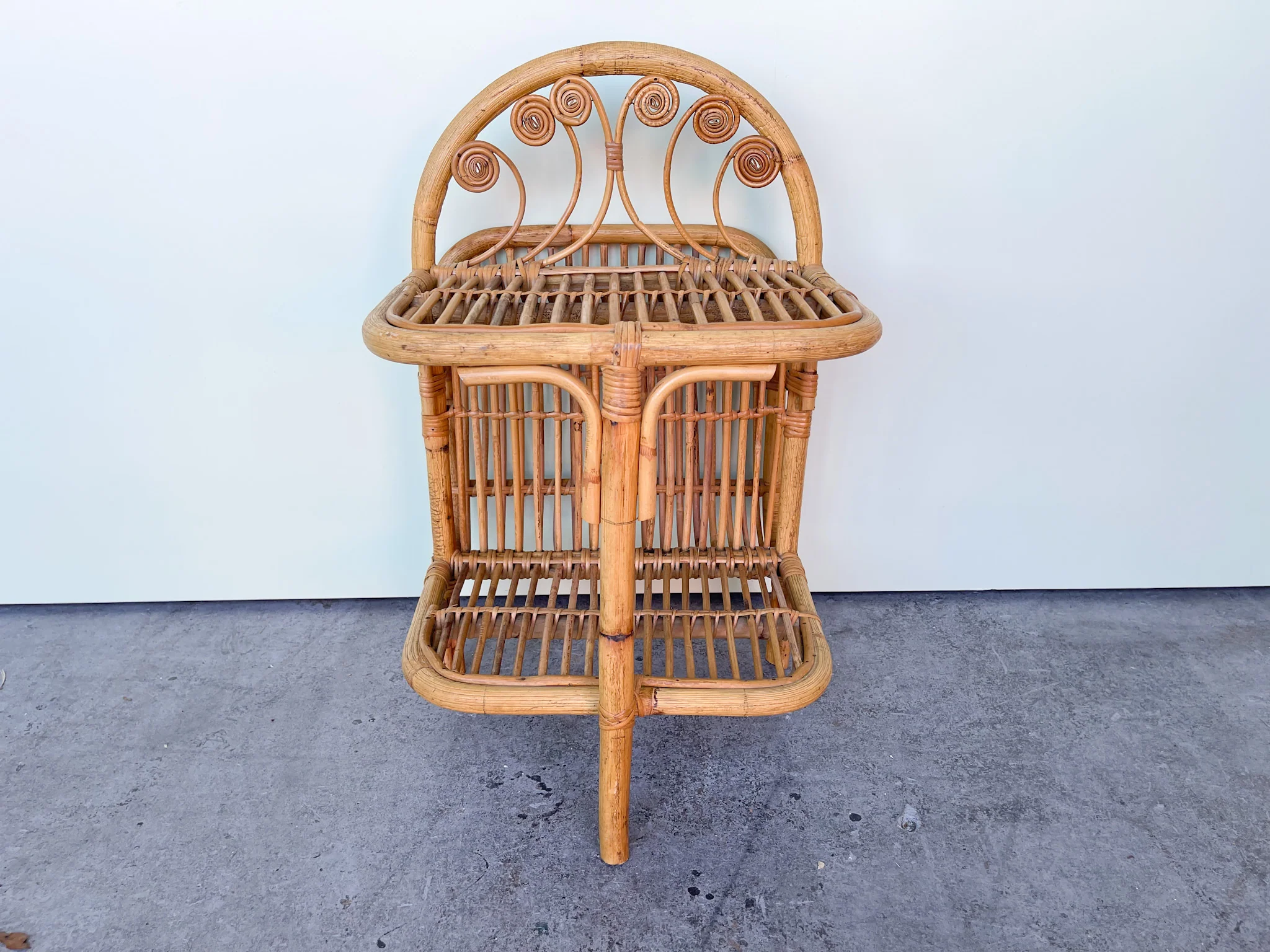 Fiddlehead Rattan Shelf and Magazine Rack - Image 5