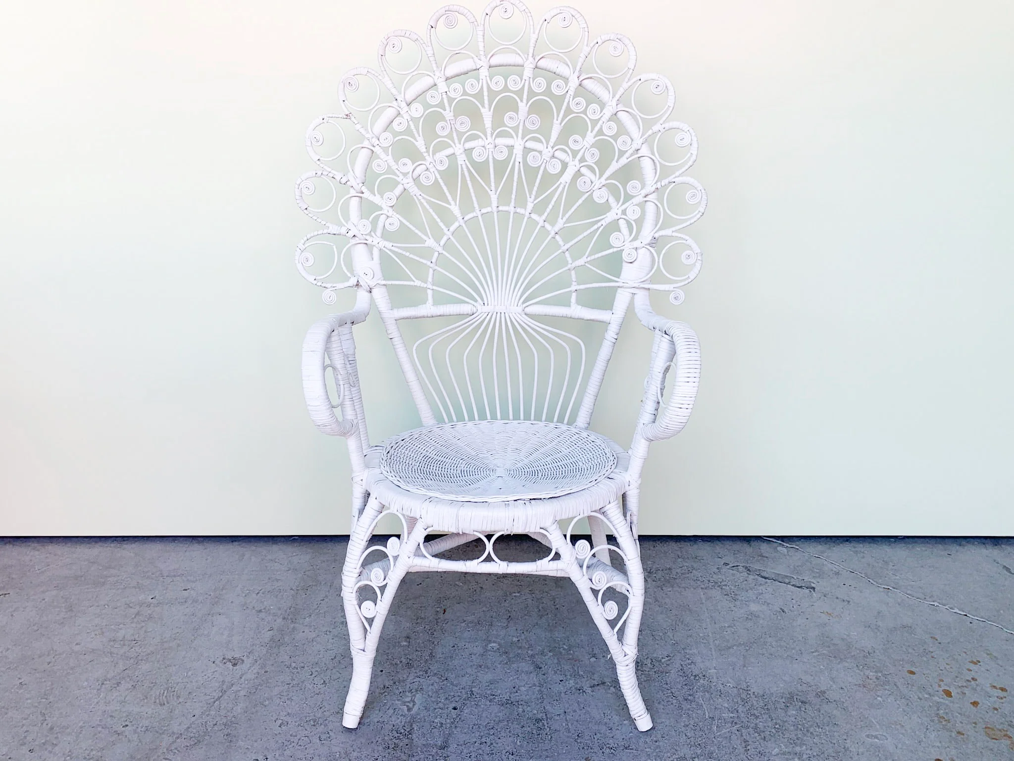 Fiddlehead Wicker Peacock Chair
